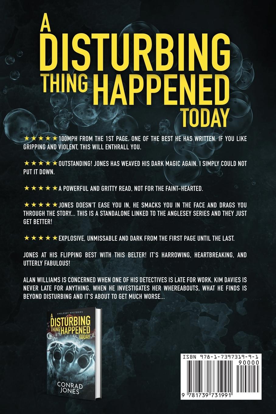 Rückseitencover A DISTURBING THING HAPPENED tODAY