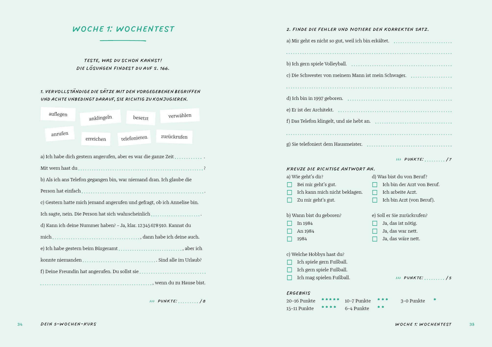 Beispielinhalt (Bild) Deutsch lernen für den Alltag