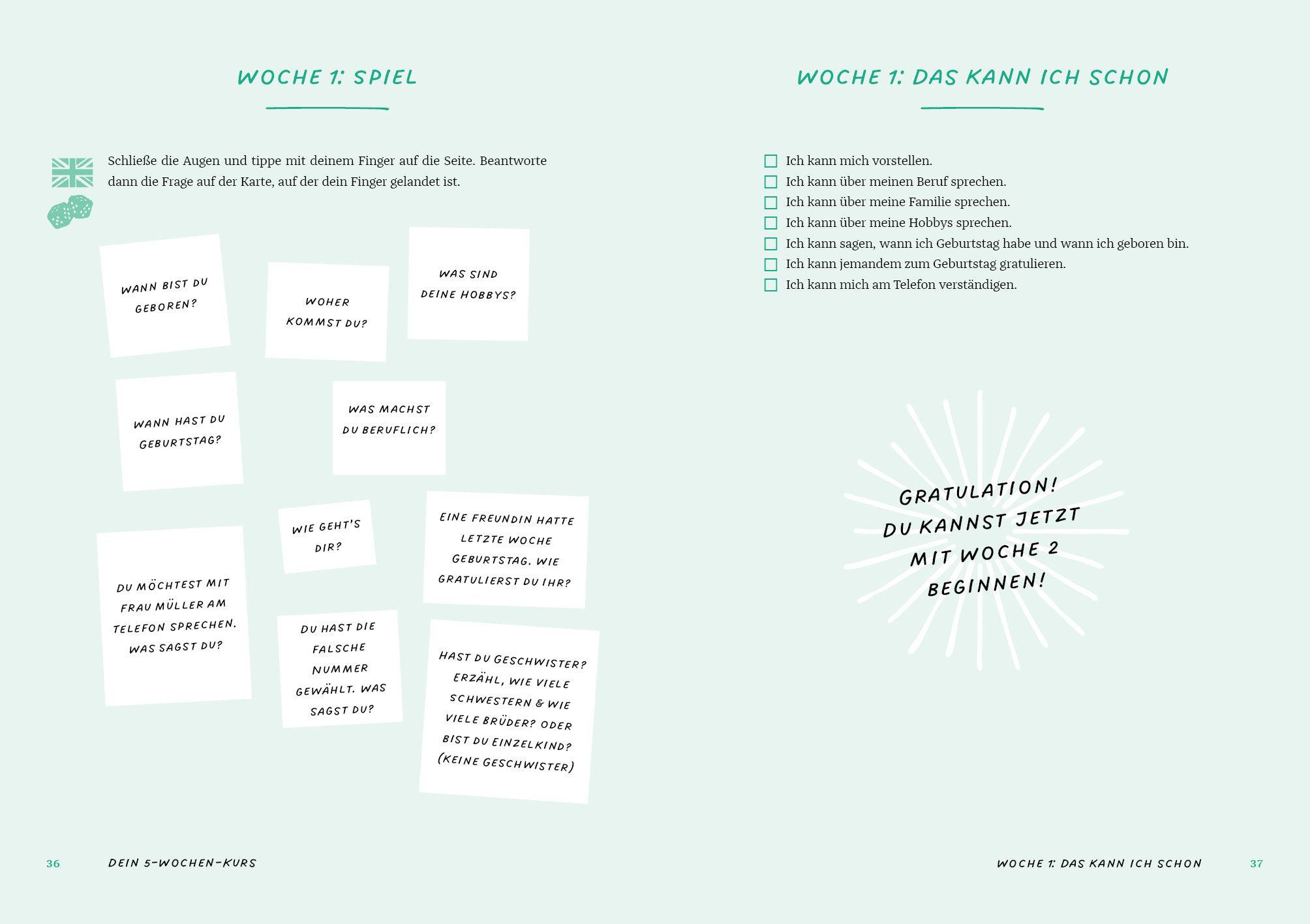 Beispielinhalt (Bild) Deutsch lernen für den Alltag