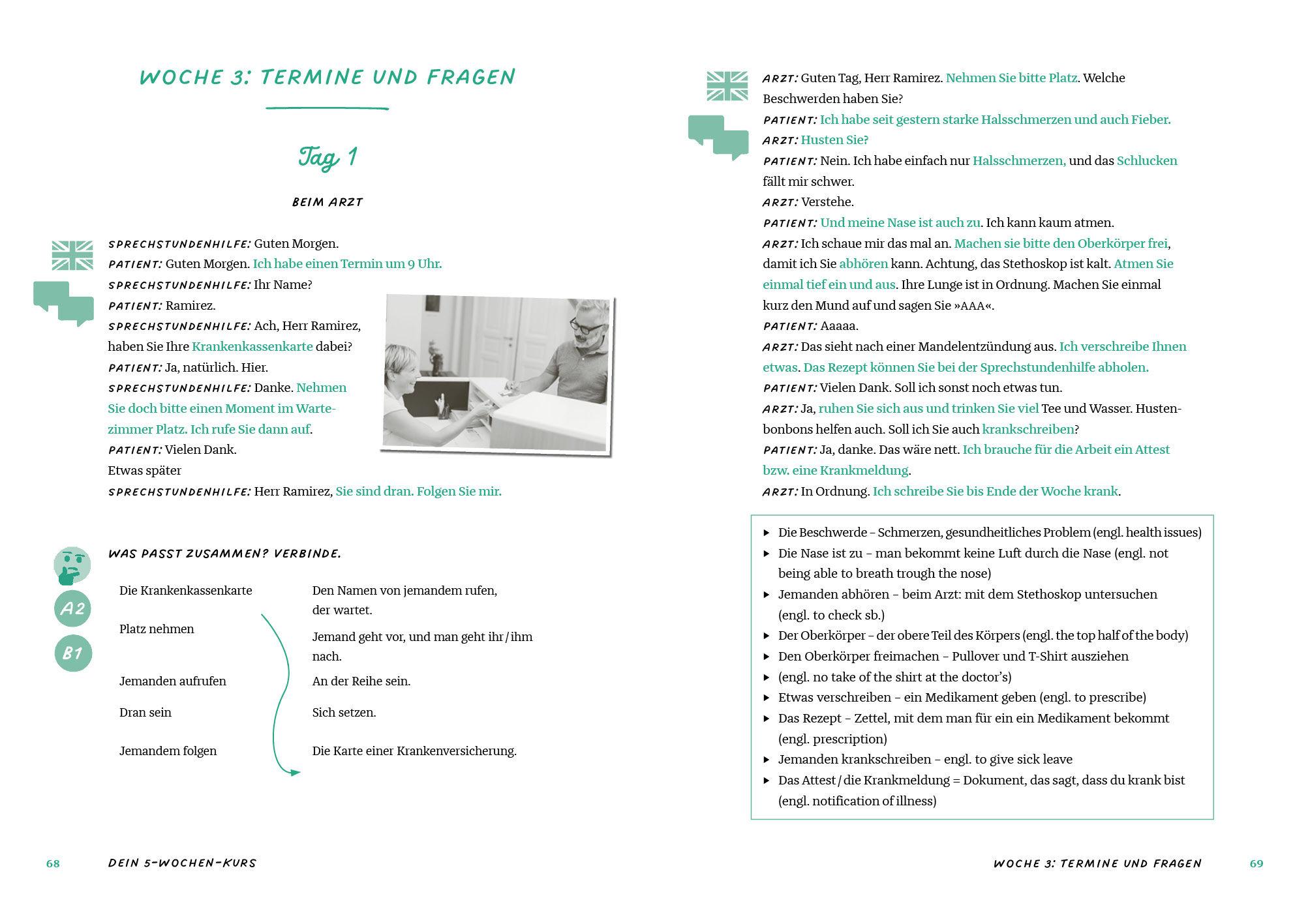 Beispielinhalt (Bild) Deutsch lernen für den Alltag