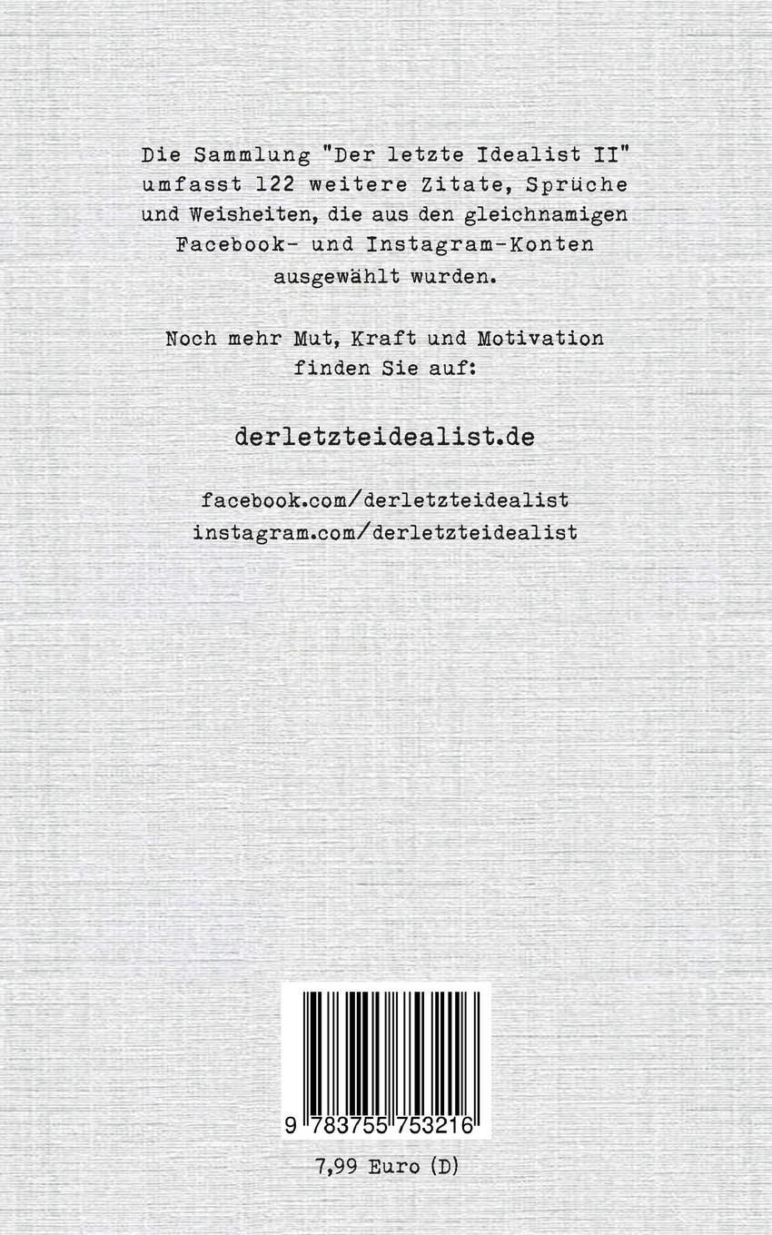 Rückseitencover Der letzte Idealist II