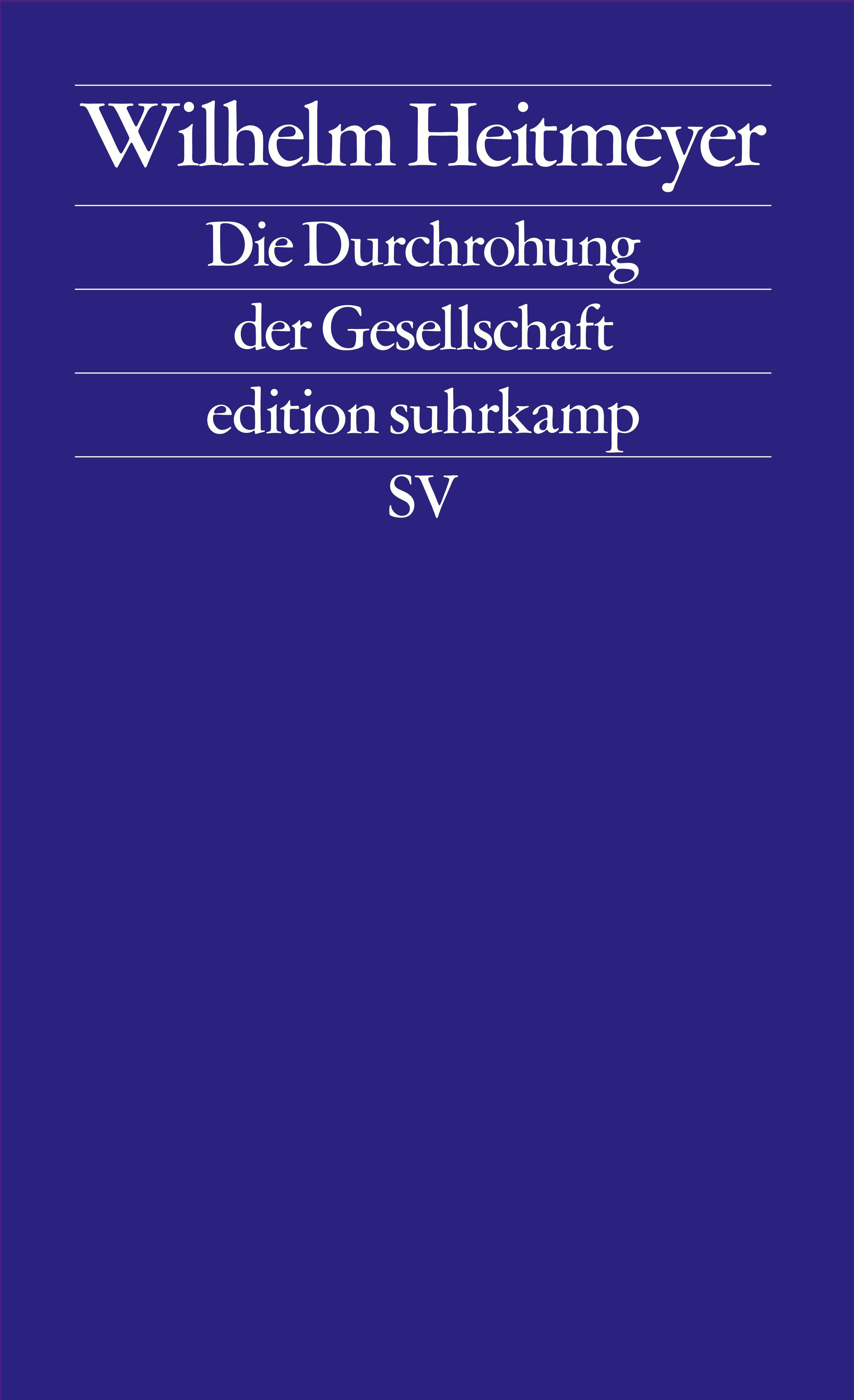 Vorderes Coverbild Die Durchrohung der Gesellschaft
