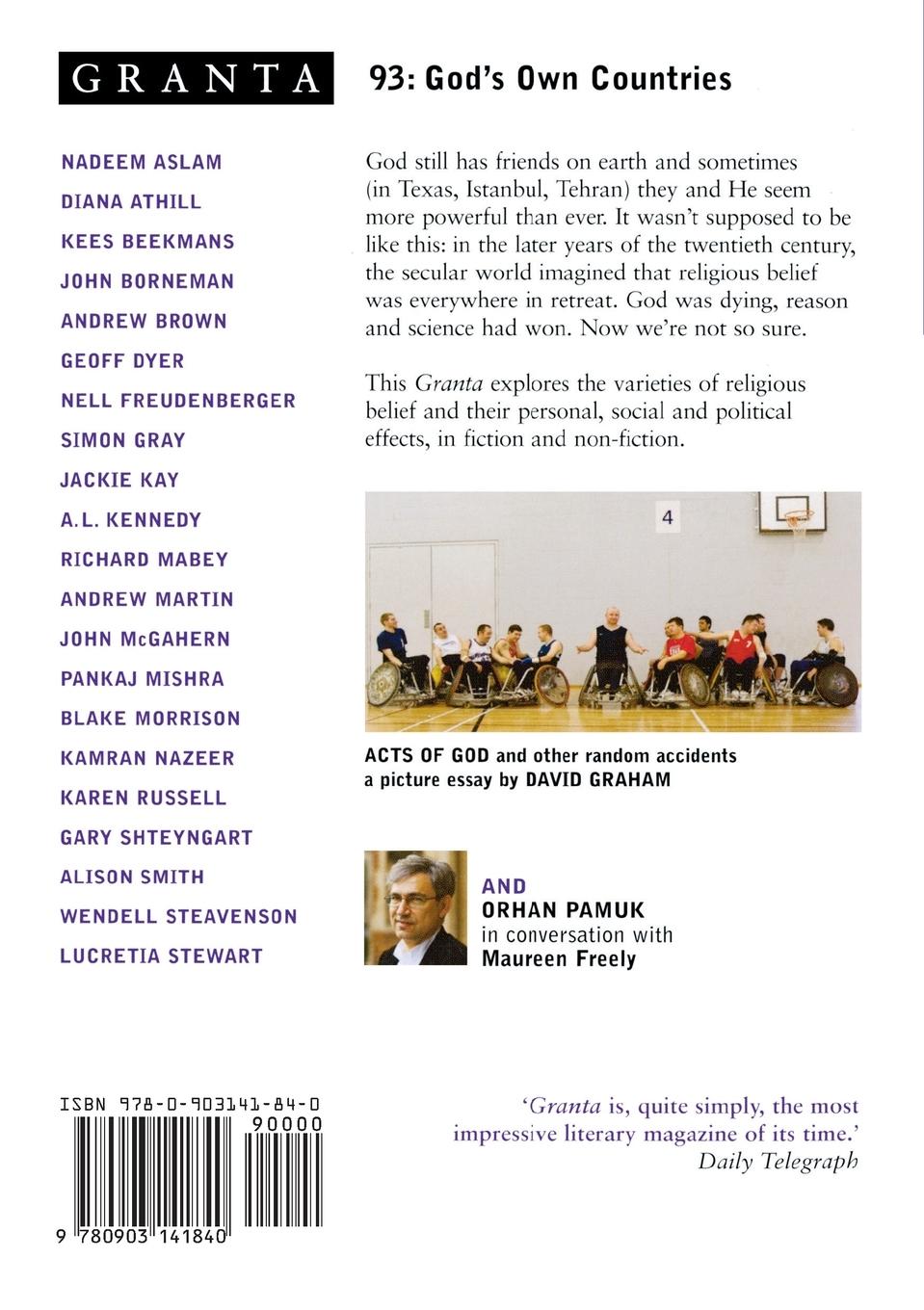 Rückseitencover Granta 93