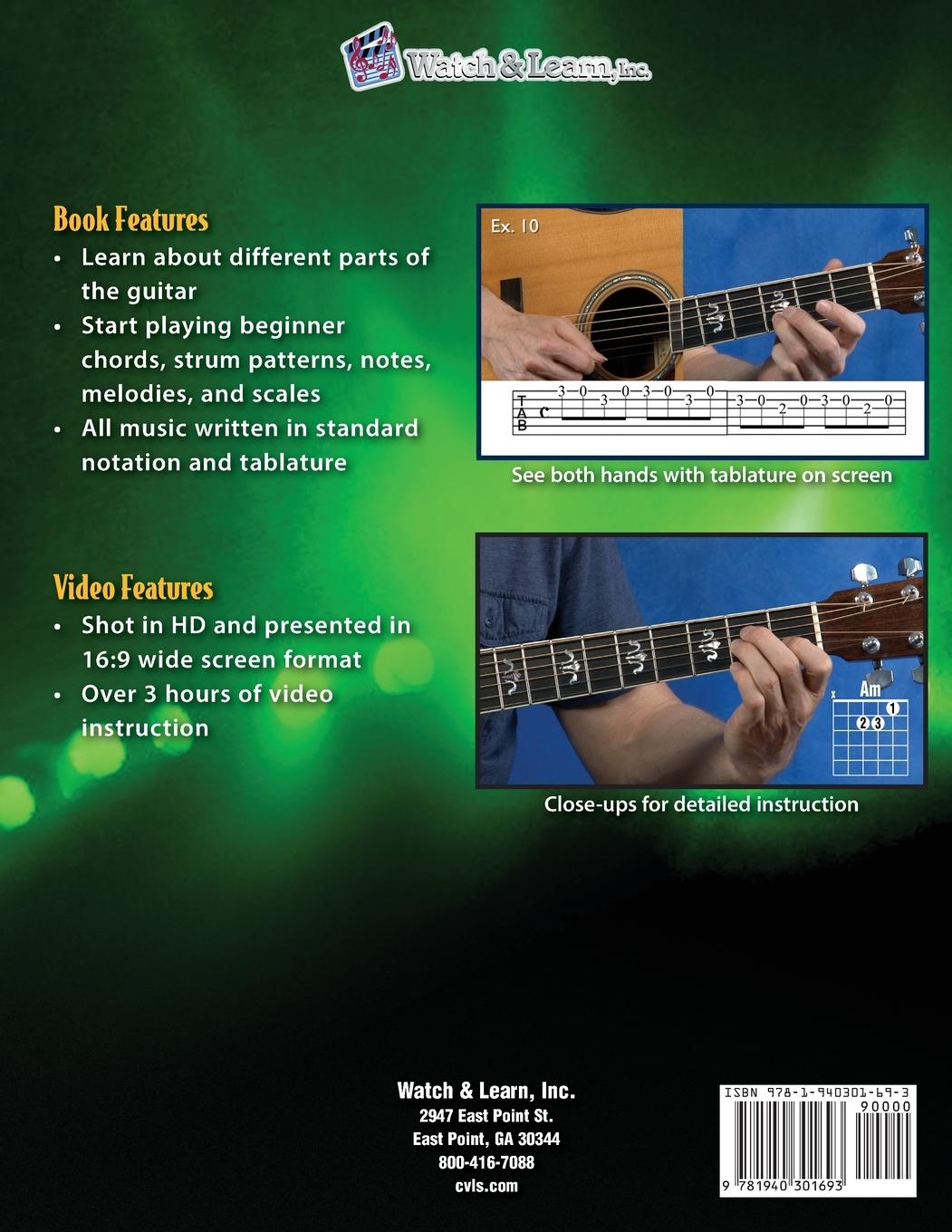 Rückseitencover Beginner Guitar Lessons Book 1 with Online Video Access
