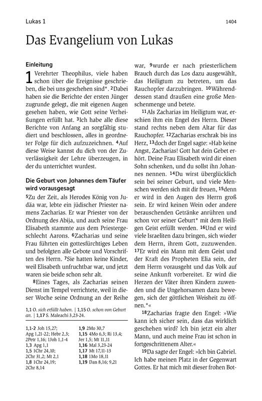 Beispielinhalt (Bild) Neues Leben. Die Bibel - Sonderausgabe