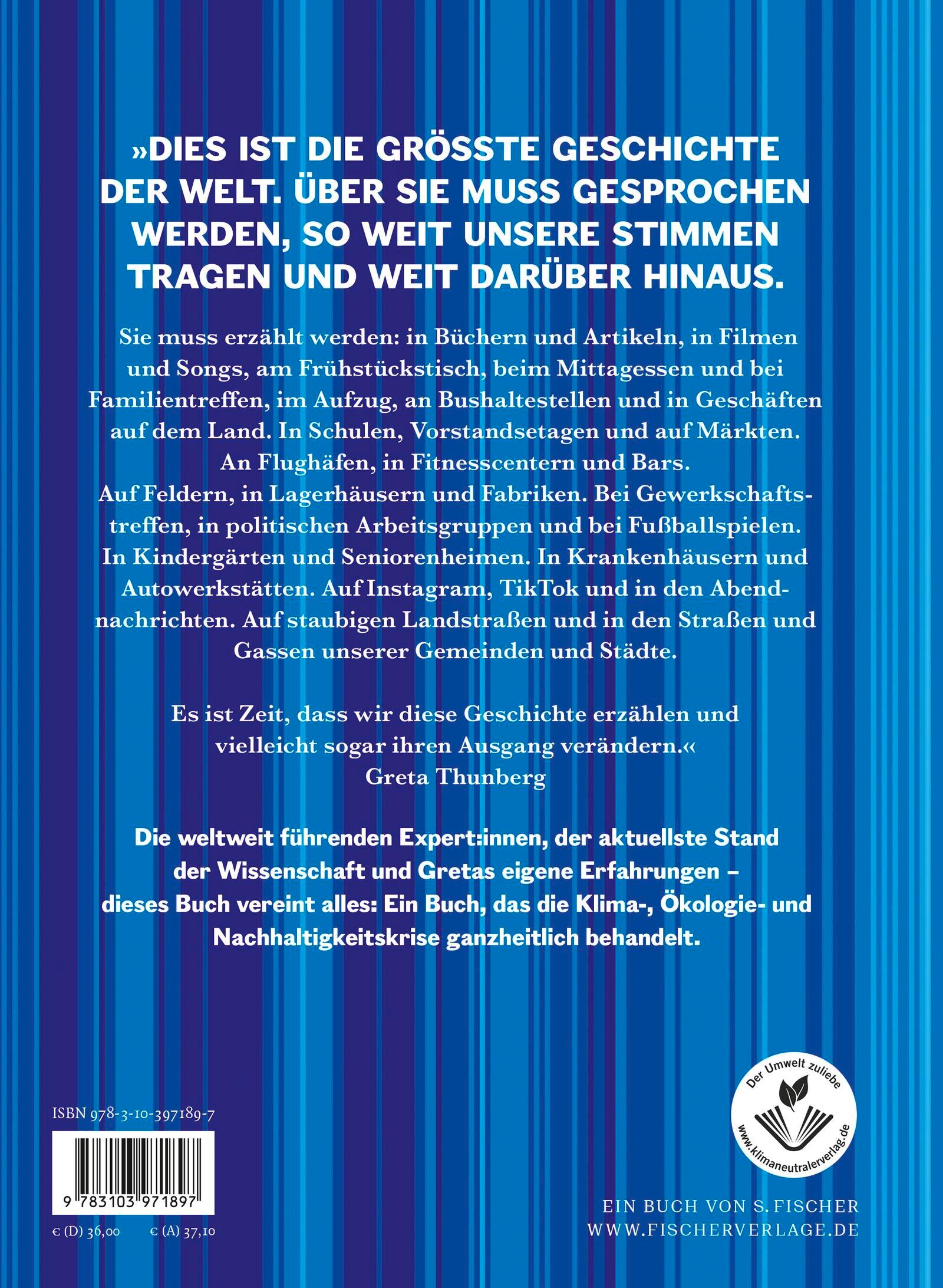 Rückseitencover Das Klima-Buch von Greta Thunberg