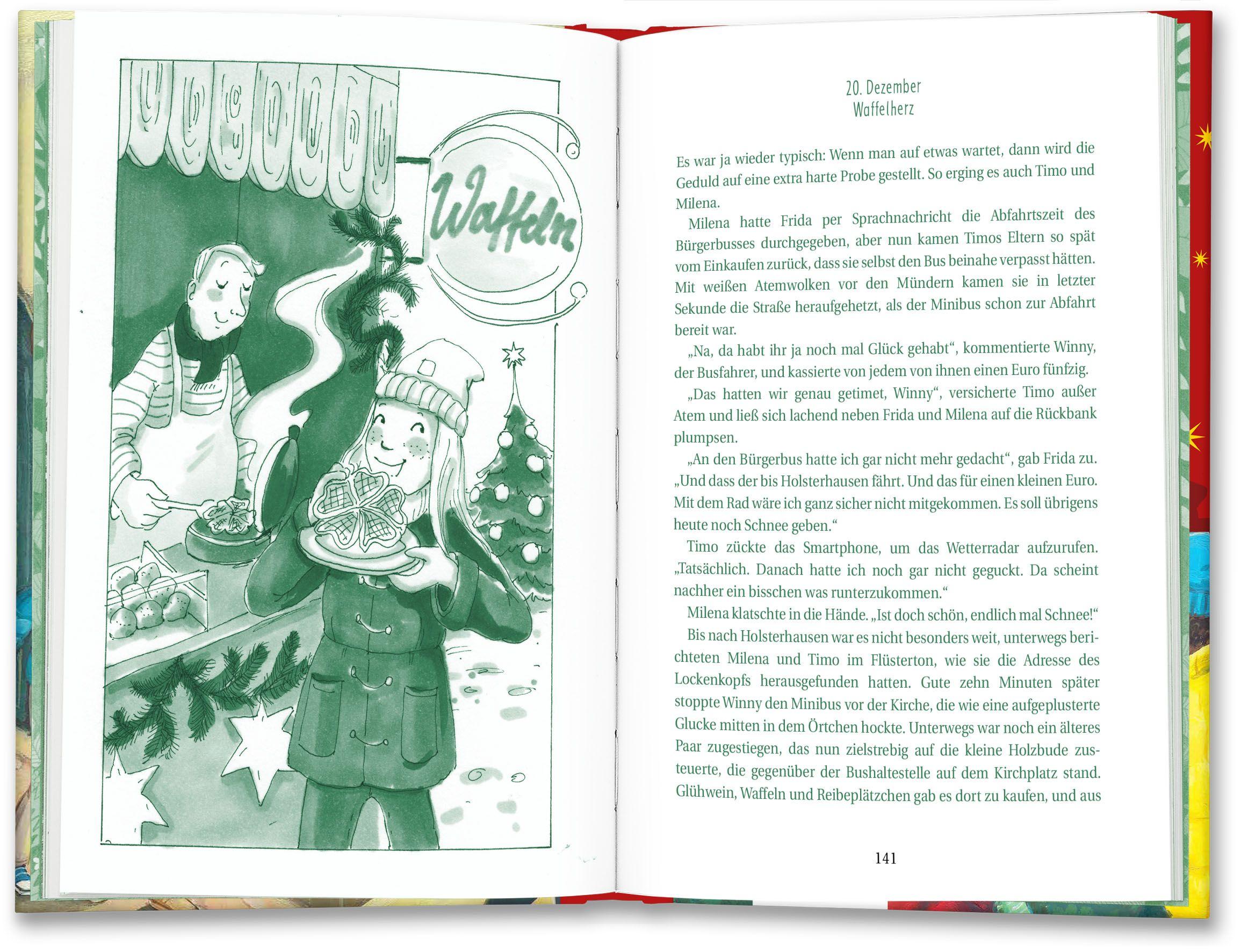 Beispielinhalt (Bild) Die Spekulatius-Verschwörung. Ein Weihnachtskrimi in 24 Kapiteln nach einer Idee von Jo Pestum