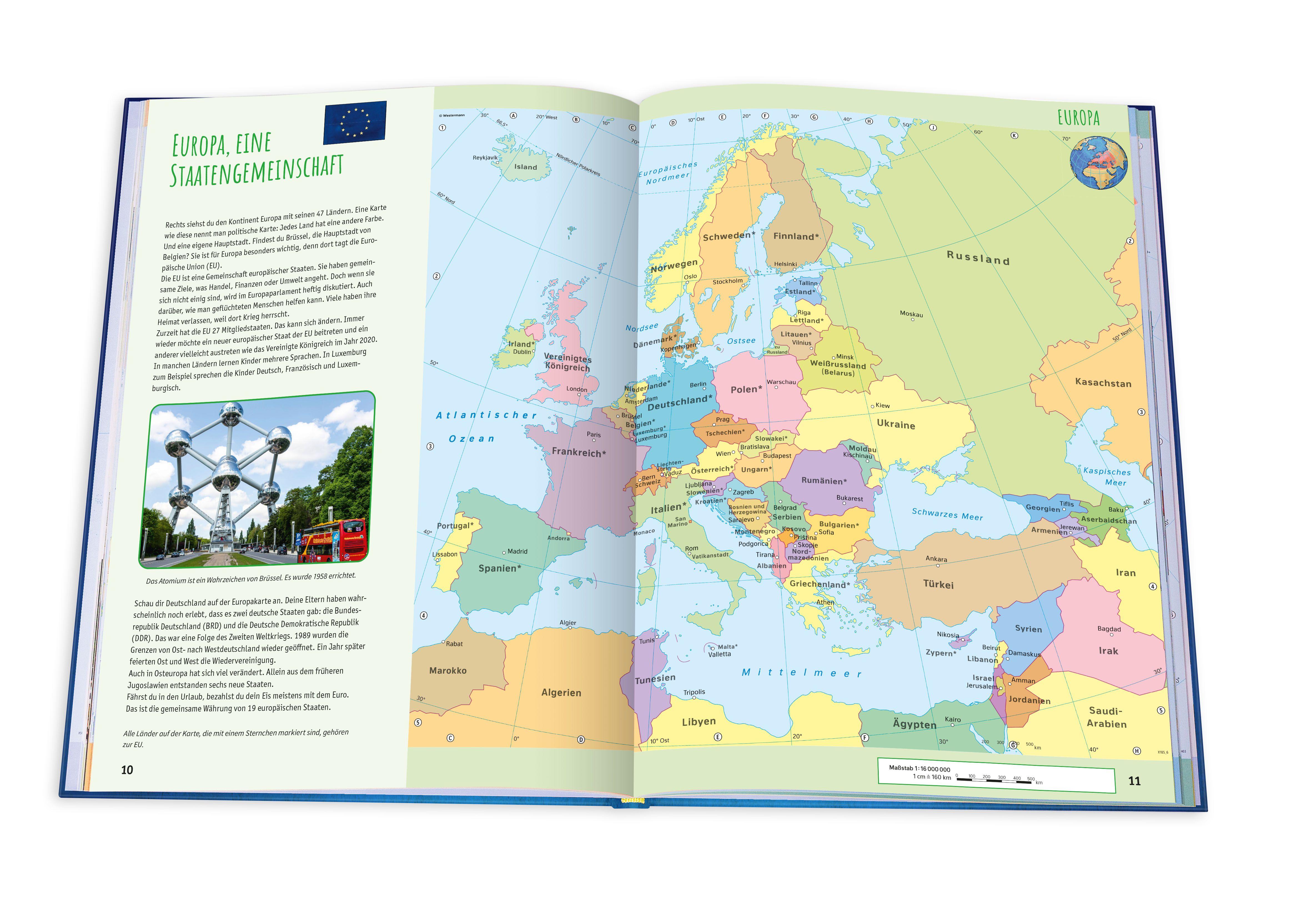 Beispielinhalt (Bild) Der neue Diercke Kinderatlas