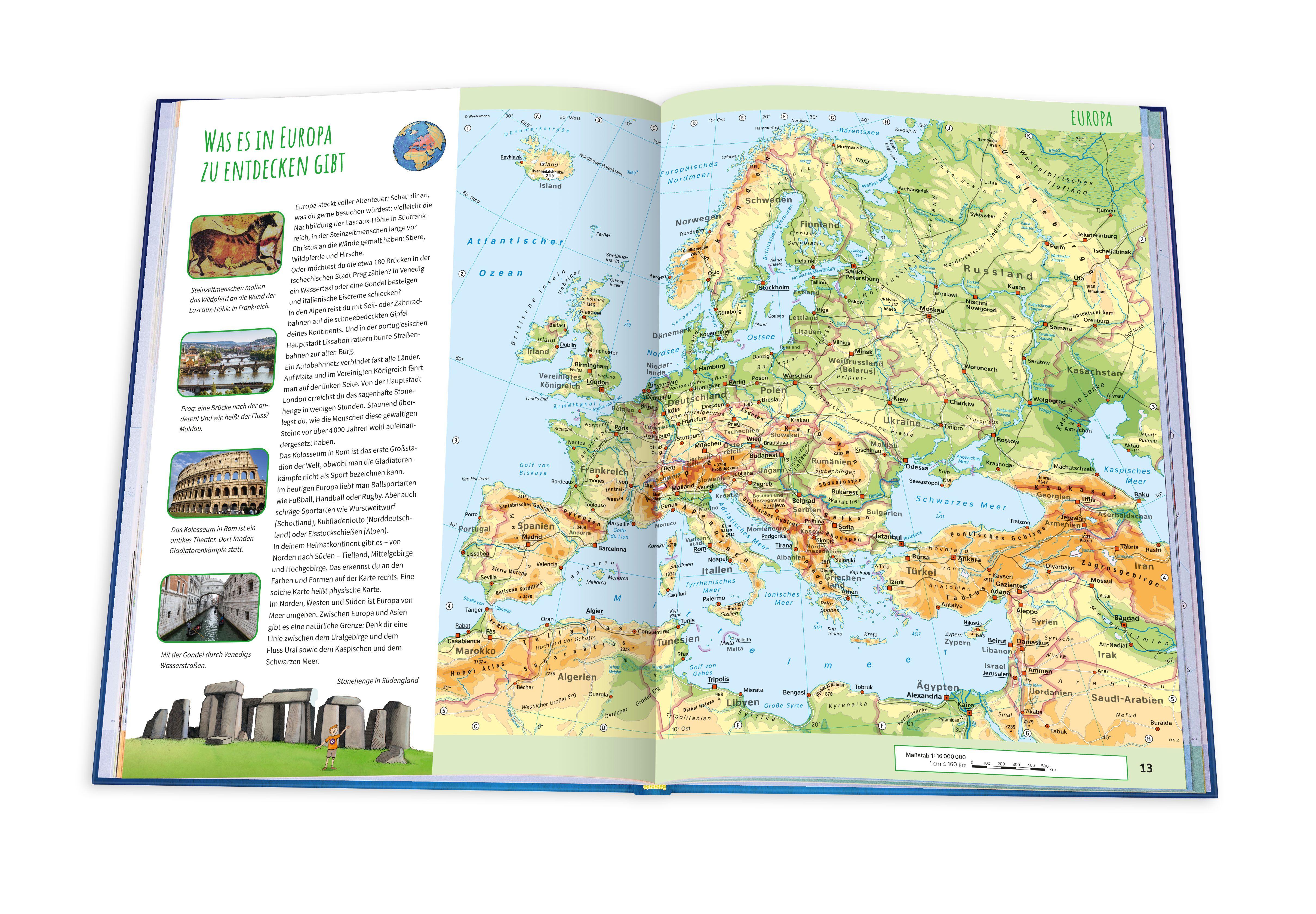 Beispielinhalt (Bild) Der neue Diercke Kinderatlas