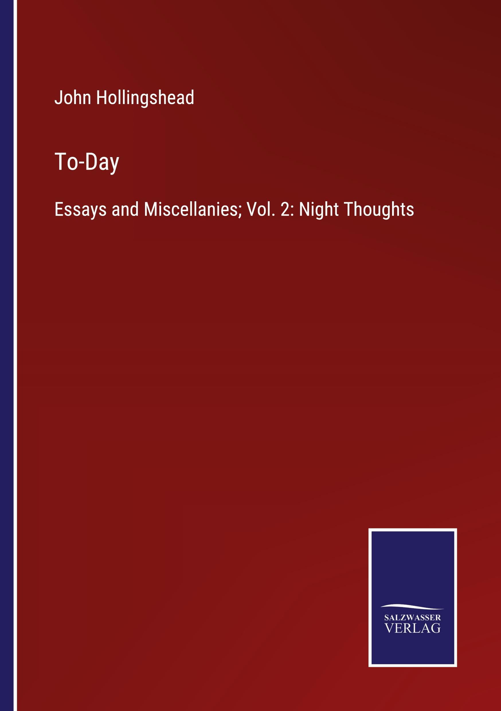 Vorderes Coverbild To-Day