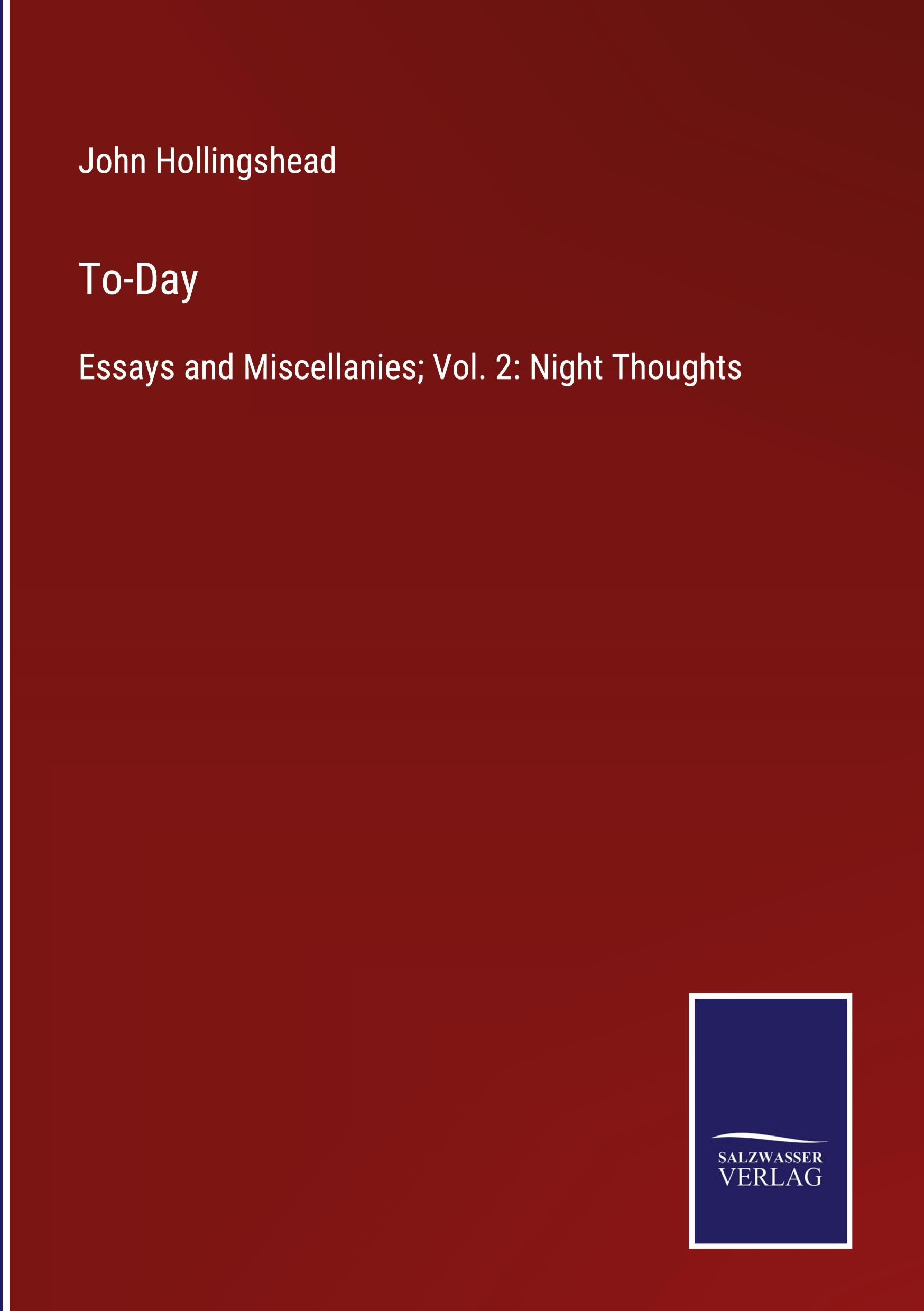 Vorderes Coverbild To-Day