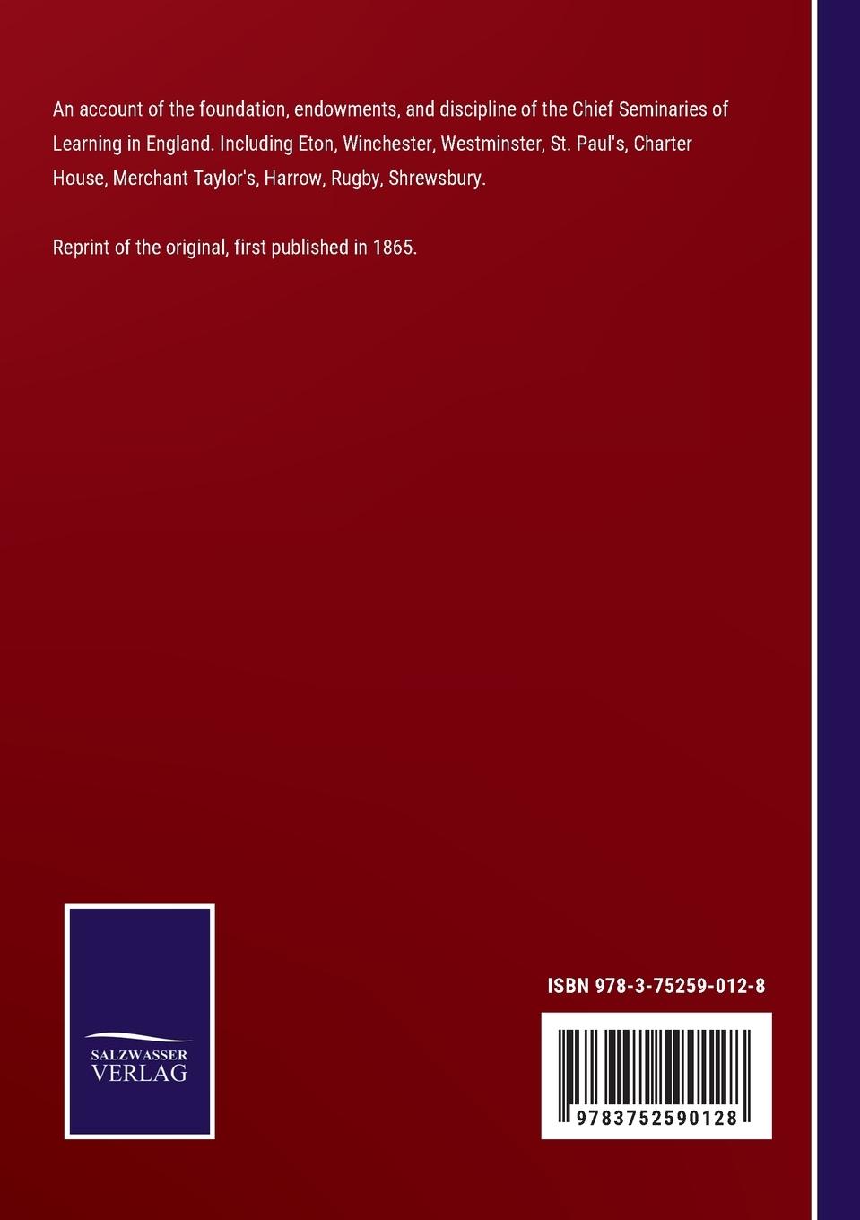 Rückseitencover The Great Schools of England