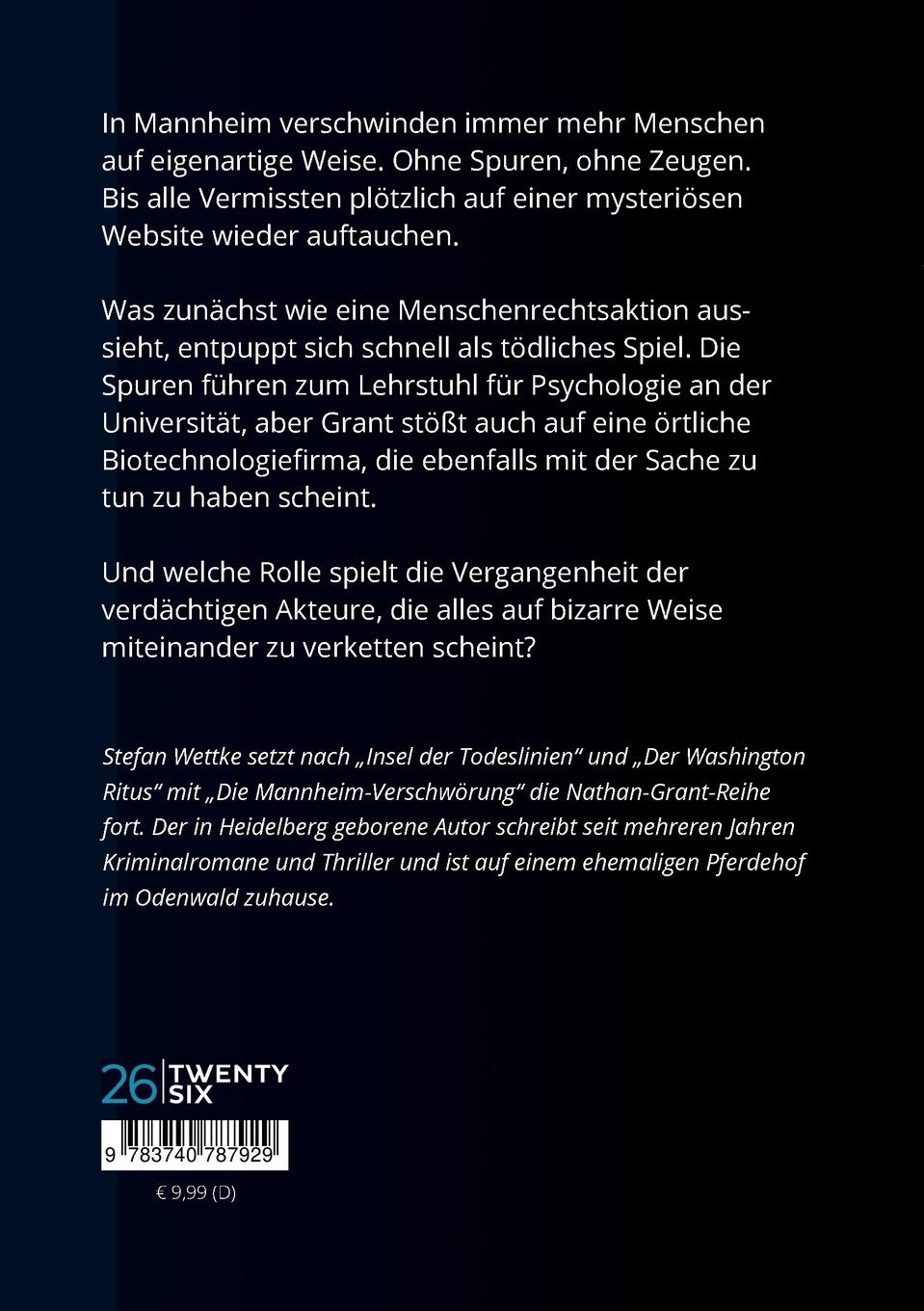 Rückseitencover Die Mannheim-Verschwörung