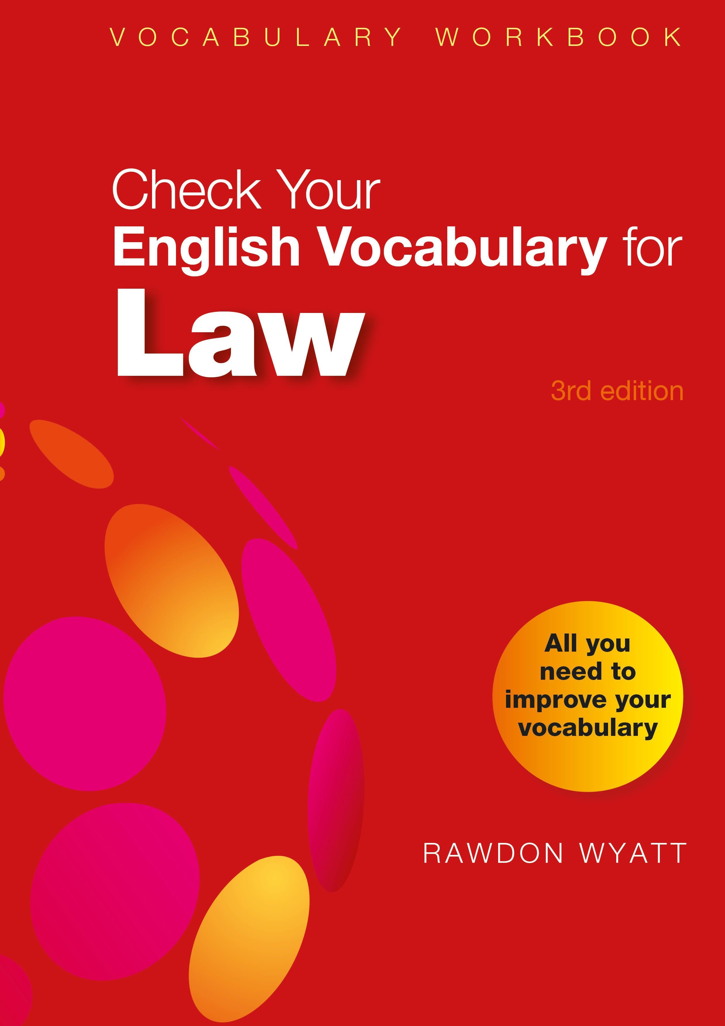Vorderes Coverbild Check Your English Vocabulary for Law