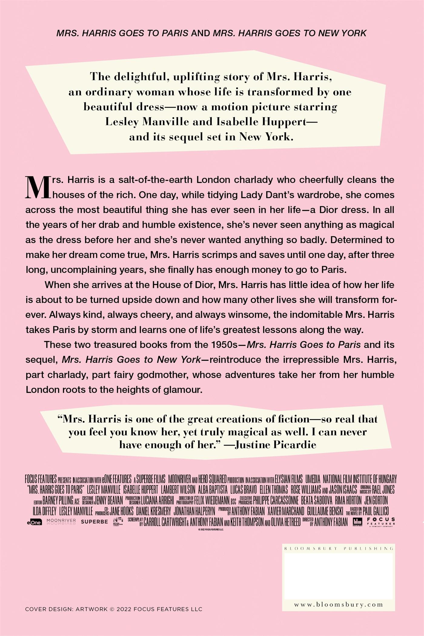 Rückseitencover Mrs Harris Goes to Paris & Mrs Harris Goes to New York