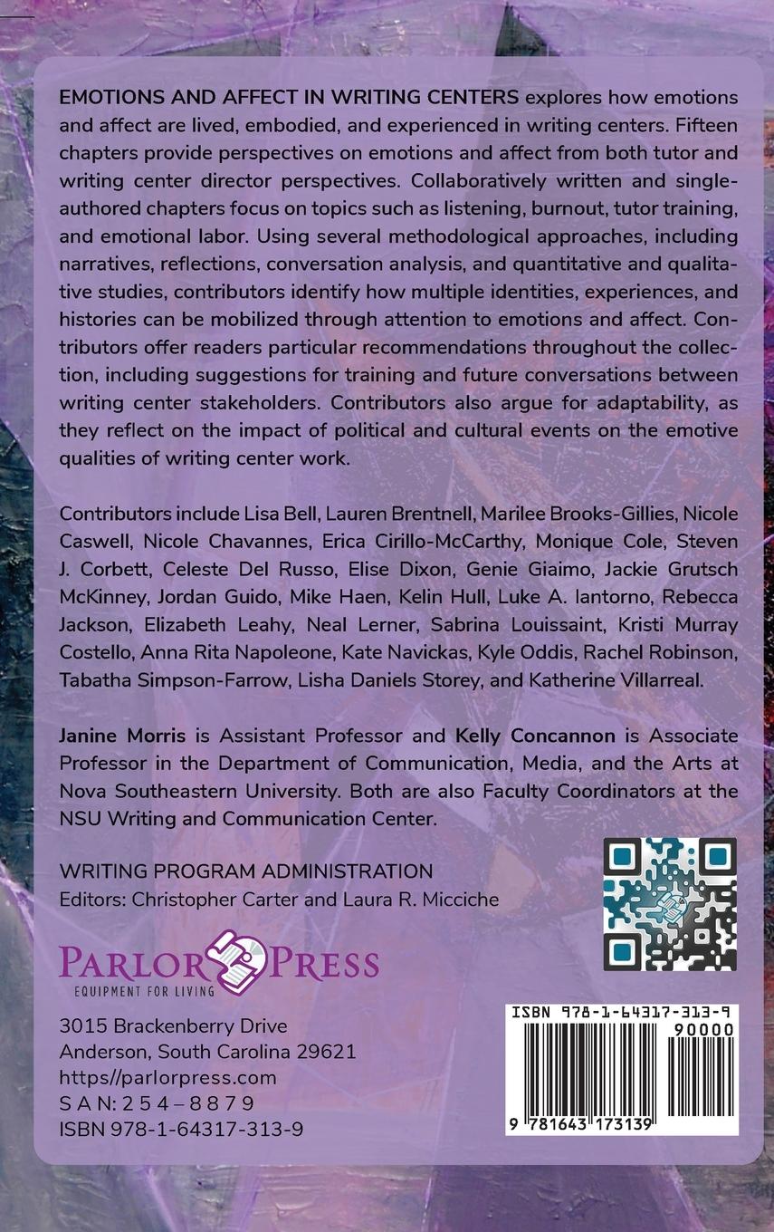 Rückseitencover Emotions and Affect in Writing Centers