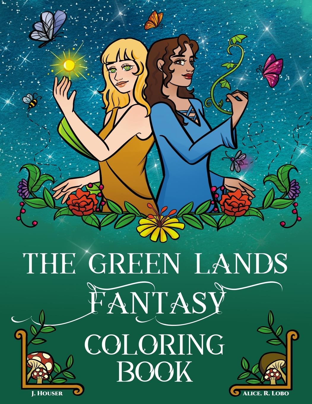 Vorderes Coverbild The Green Lands Fantasy Coloring Book
