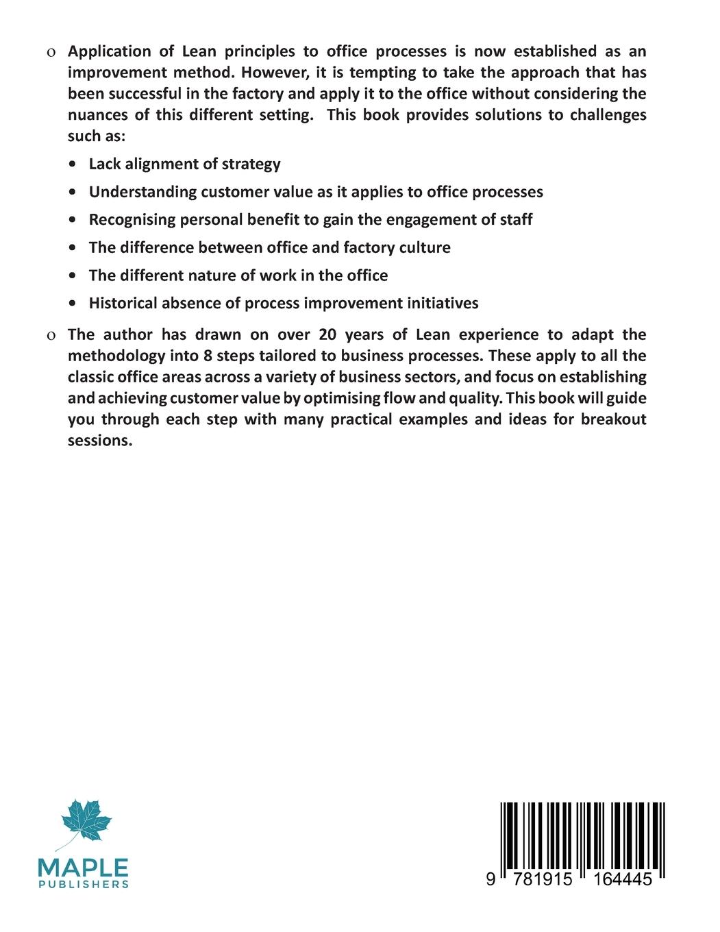 Rückseitencover The Strategic Lean Office