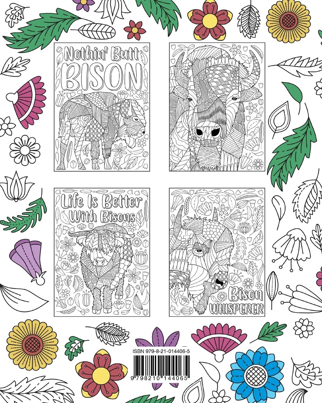 Rückseitencover Bison Coloring Book