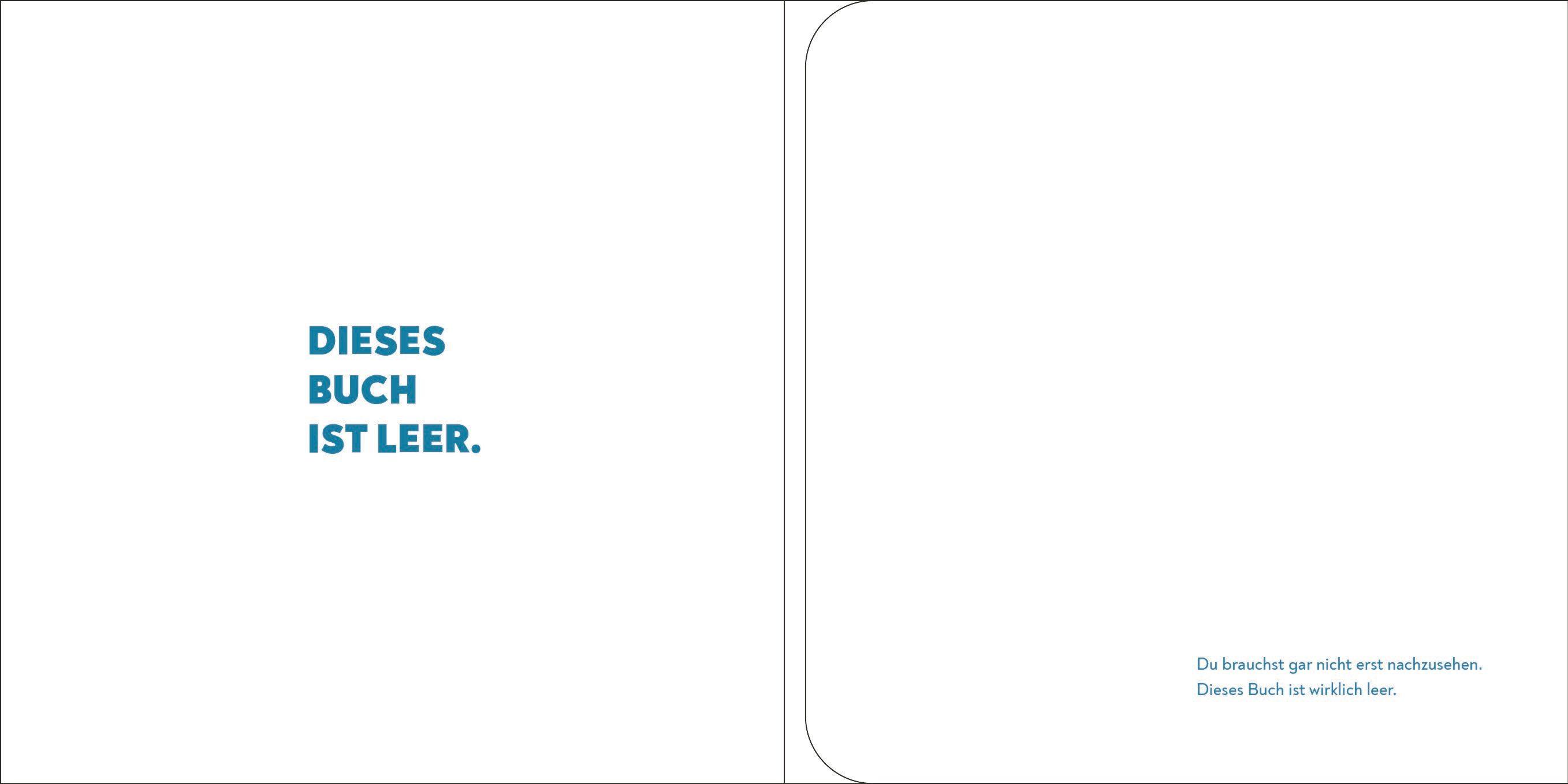 Beispielinhalt (Bild) Dieses Buch ist LEER