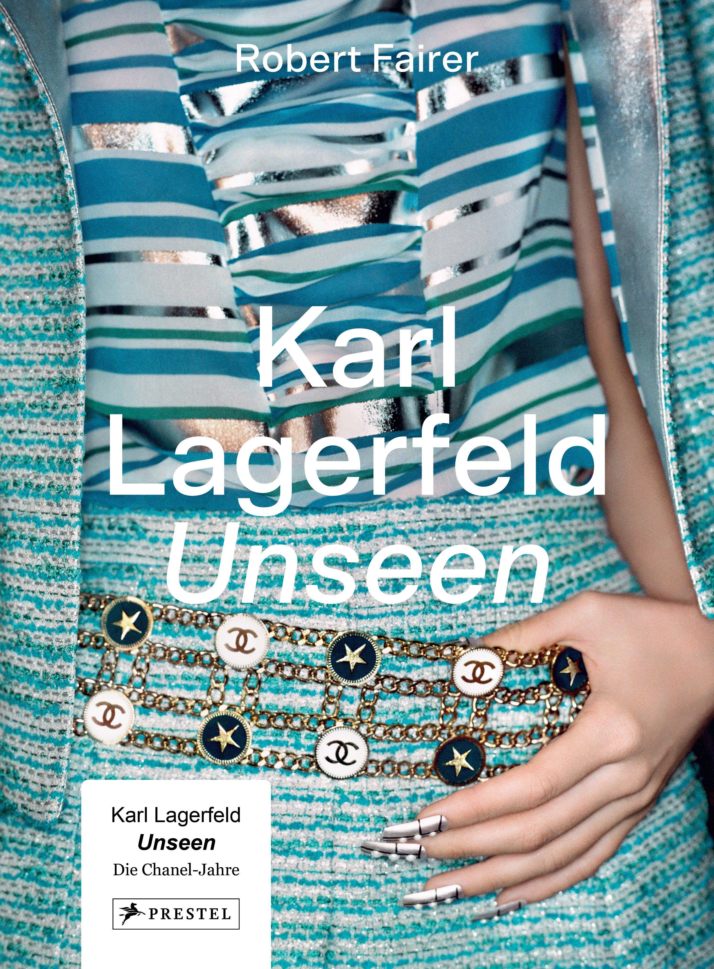 Vorderes Coverbild Karl Lagerfeld Unseen: Die Chanel-Jahre. Überformat mit Lotus-Leineneinband und Folienprägung