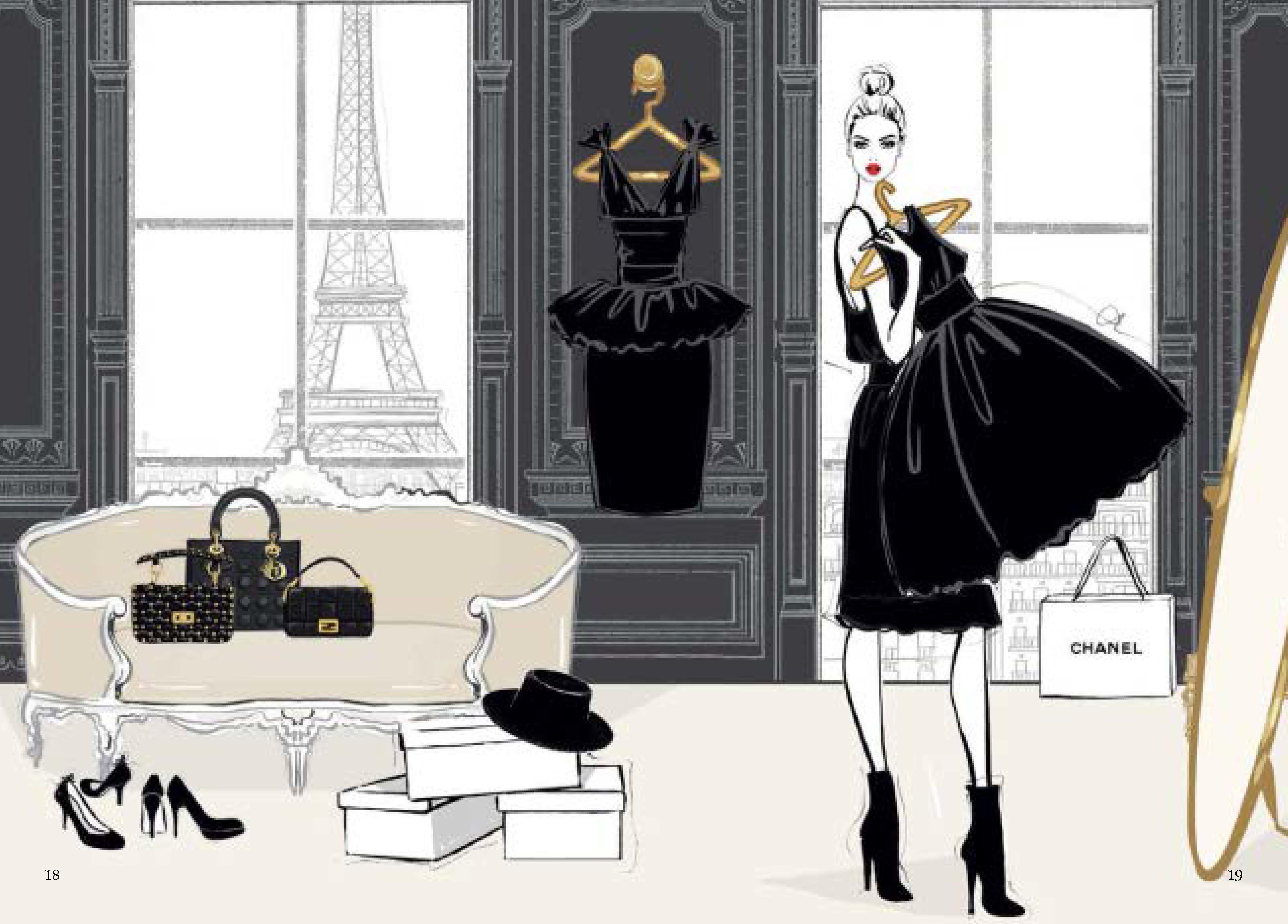 Beispielinhalt (Bild) Das Kleine Schwarze - Eine illustrierte Hommage an einen Modeklassiker