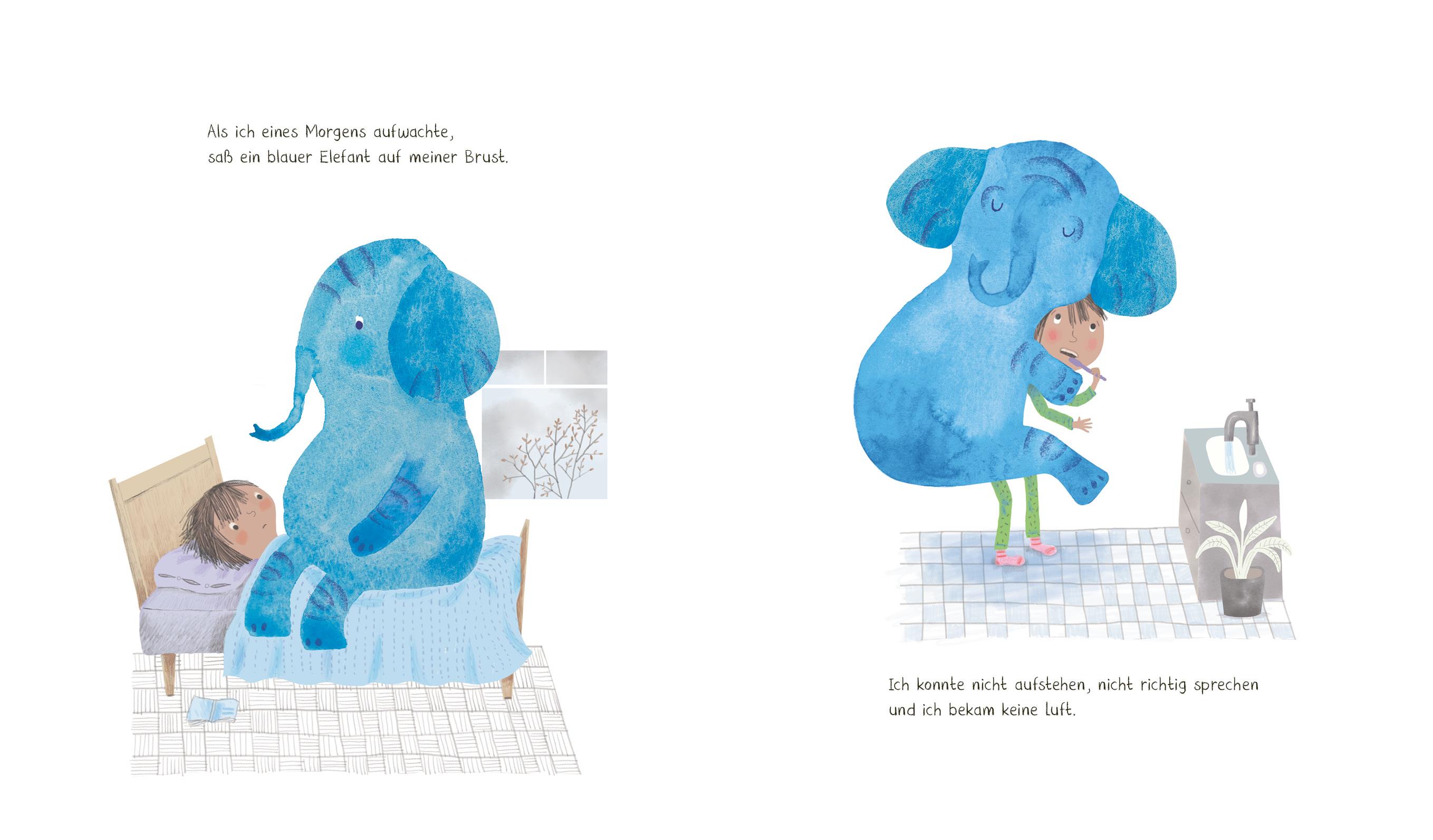 Beispielinhalt (Bild) Mein Elefant ist traurig - Ein bestärkendes Buch für weniger gute Tage