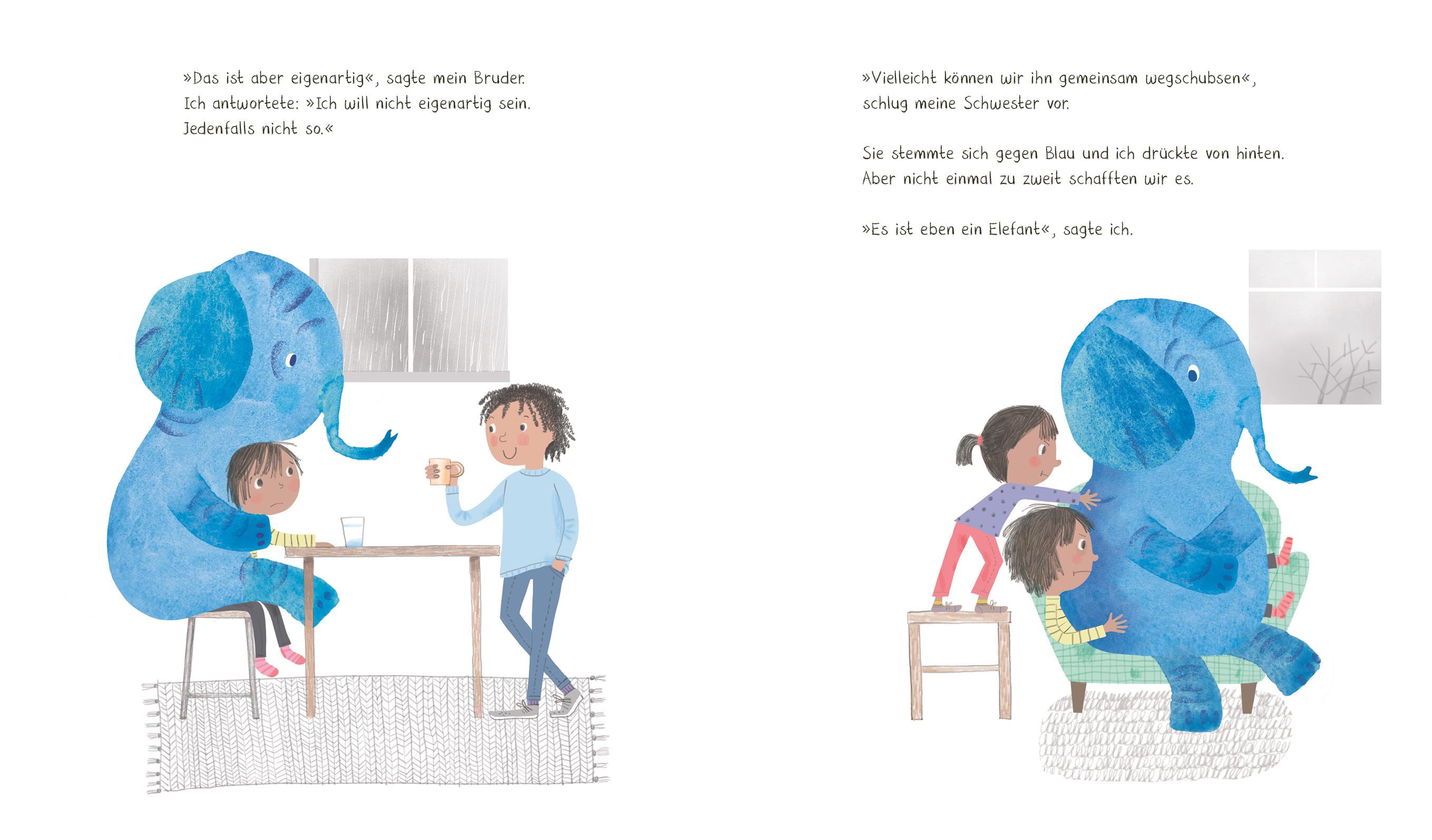 Beispielinhalt (Bild) Mein Elefant ist traurig - Ein bestärkendes Buch für weniger gute Tage