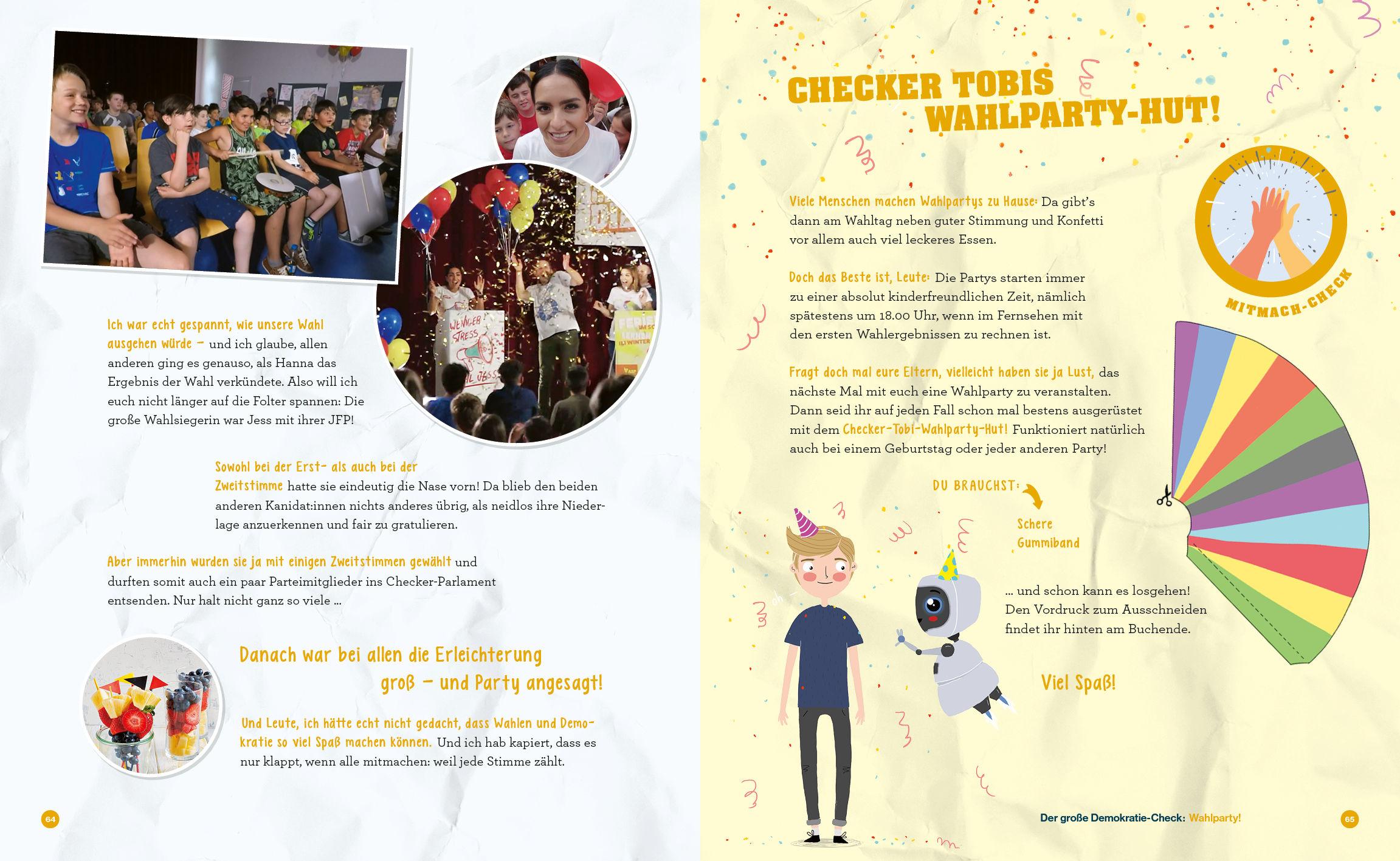 Beispielinhalt (Bild) Checker Tobi - Der große Demokratie-Check: Wahlen, Parlamente, Kinderrechte - Das check ich für euch!