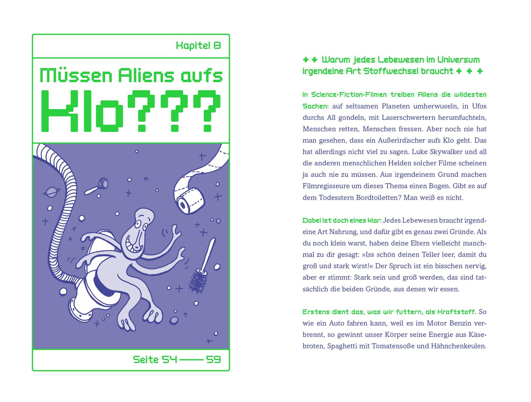 Beispielinhalt (Bild) Müssen Aliens aufs Klo? - Alles, was du schon immer über das Leben im Universum wissen wolltest