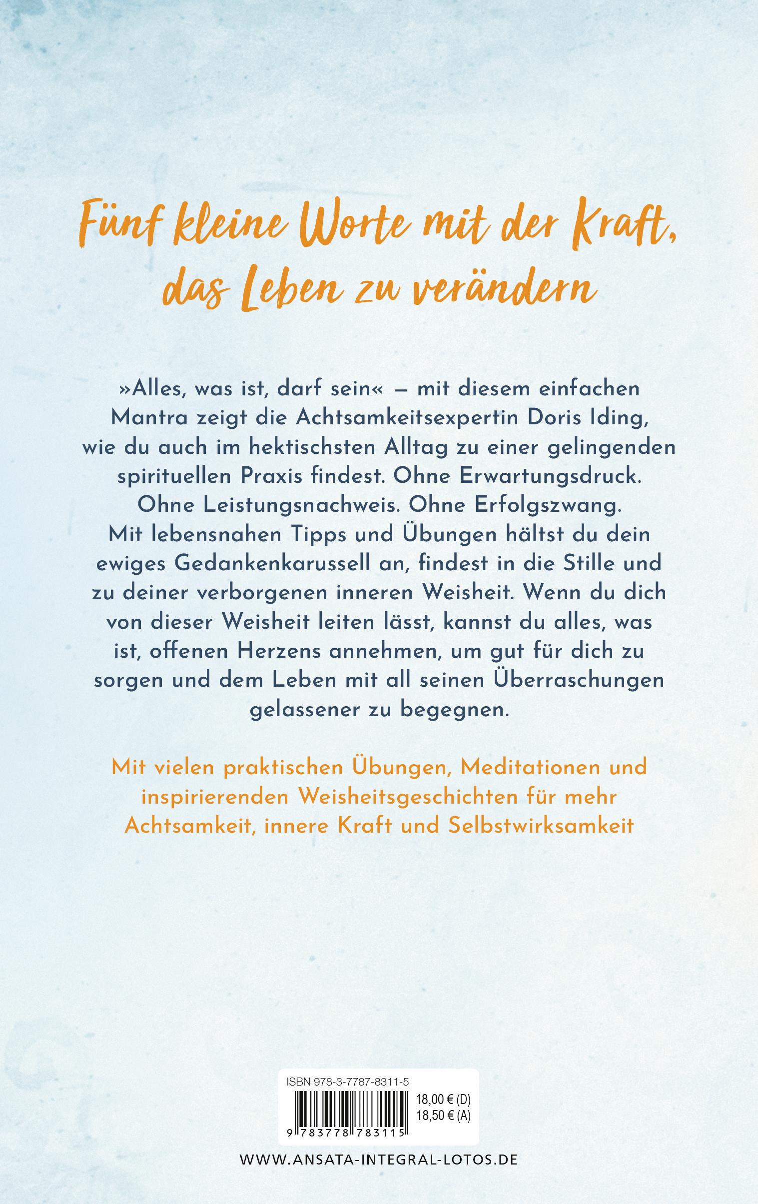 Beispielinhalt (Bild) Alles, was ist, darf sein