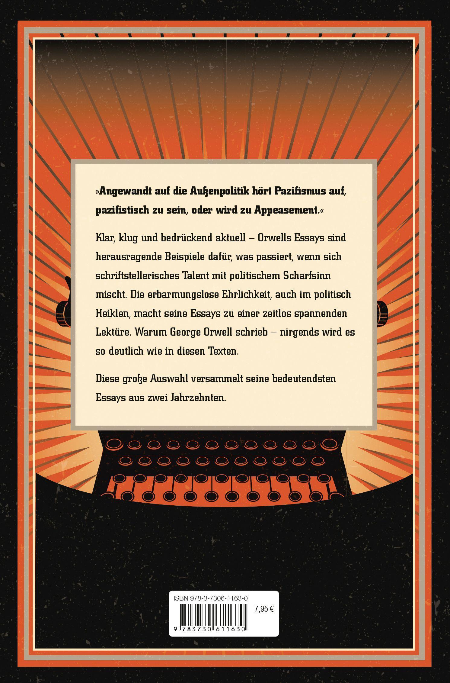Beispielinhalt (Bild) Warum ich schreibe. Die großen Essays