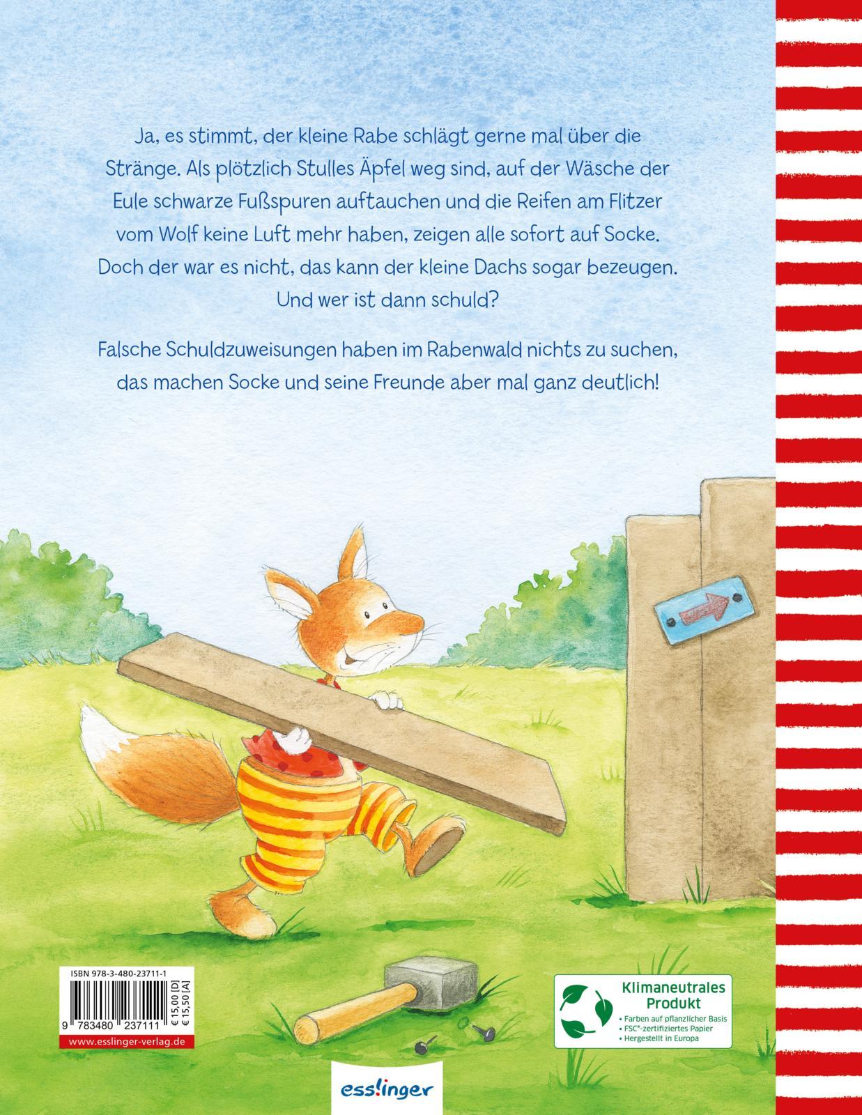 Rückseitencover Der kleine Rabe Socke: Alles deine Schuld! oder Der kleine Rabe hat nichts gemacht