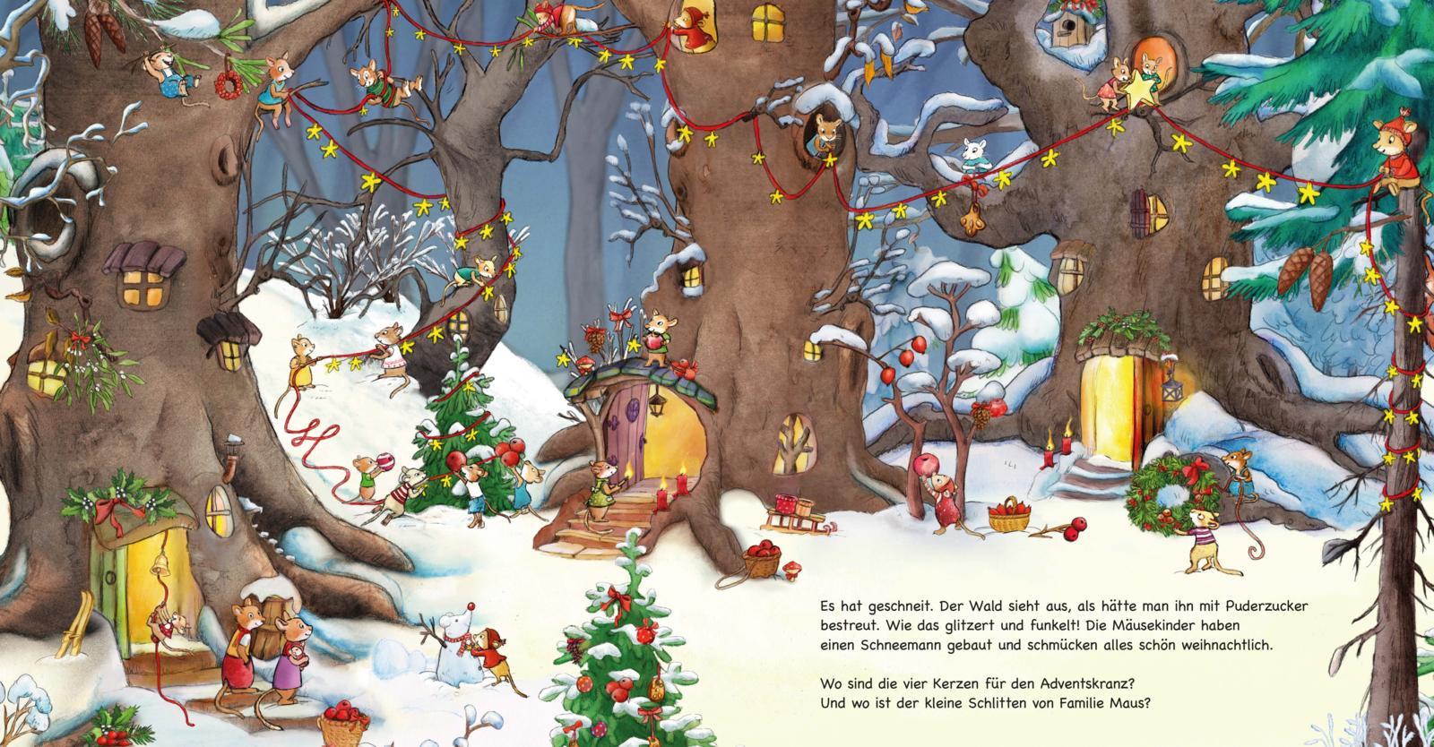 Beispielinhalt (Bild) Mein allererstes Wimmelbuch: Fröhliche Weihnachten