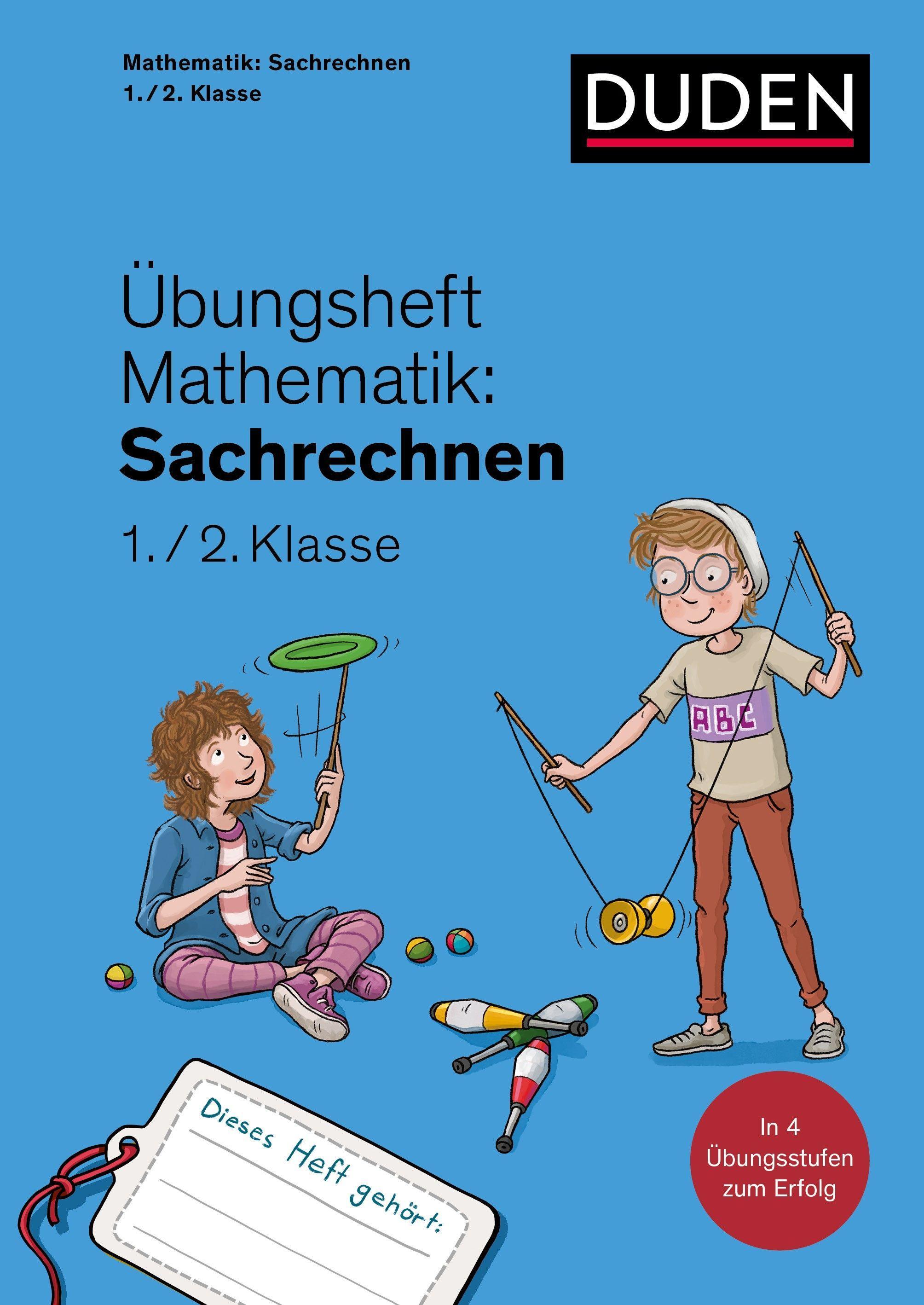 Vorderes Coverbild Übungsheft Mathematik - Sachrechnen 1./2. Klasse