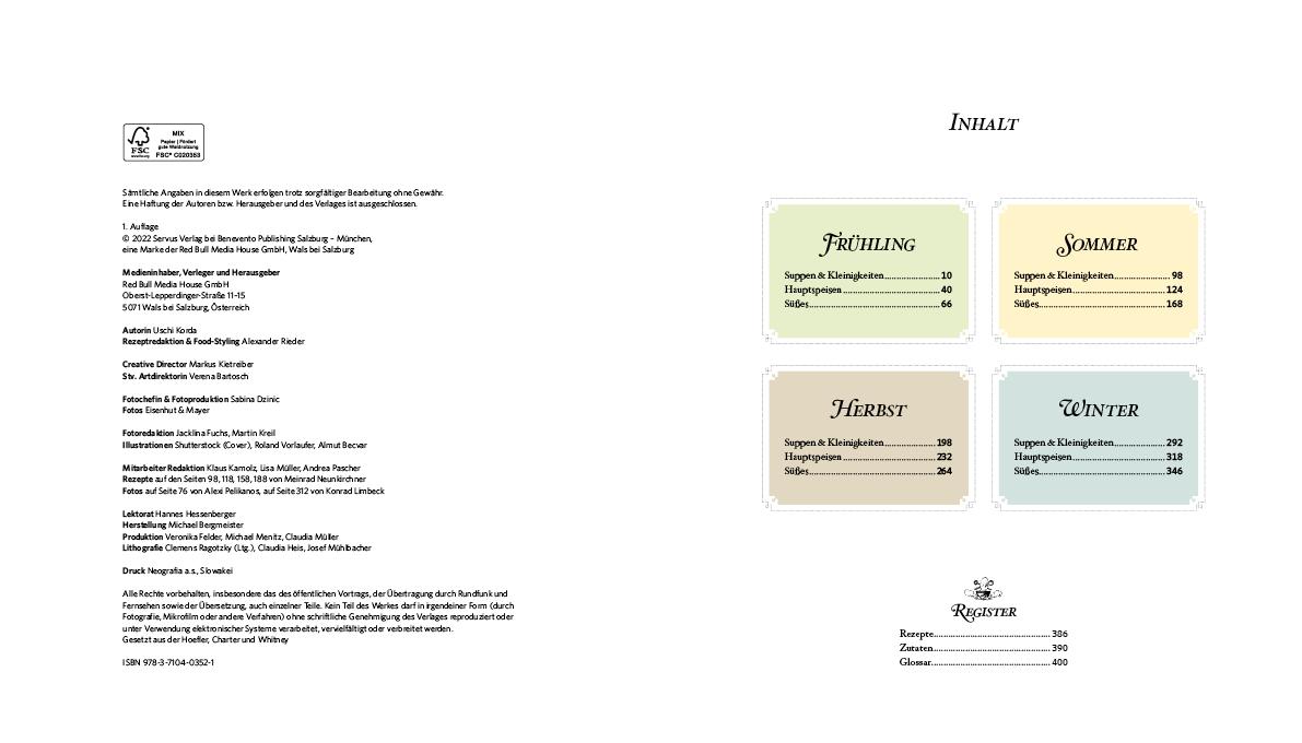 Beispielinhalt (Bild) Das große Servus-Kochbuch Band 1