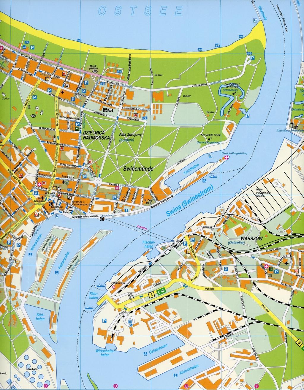 Beispielinhalt (Bild) Swinemünde/Swinoujscie & Heringsdorf, Ahlbeck, Bansin Ortspläne