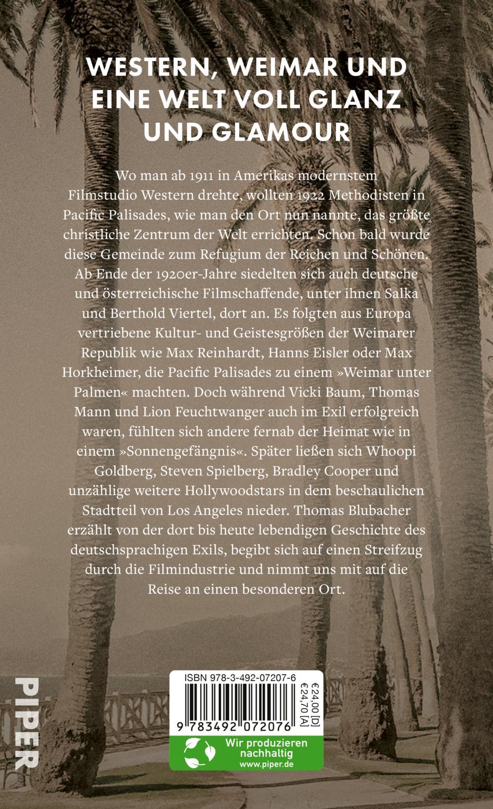 Rückseitencover Weimar unter Palmen - Pacific Palisades