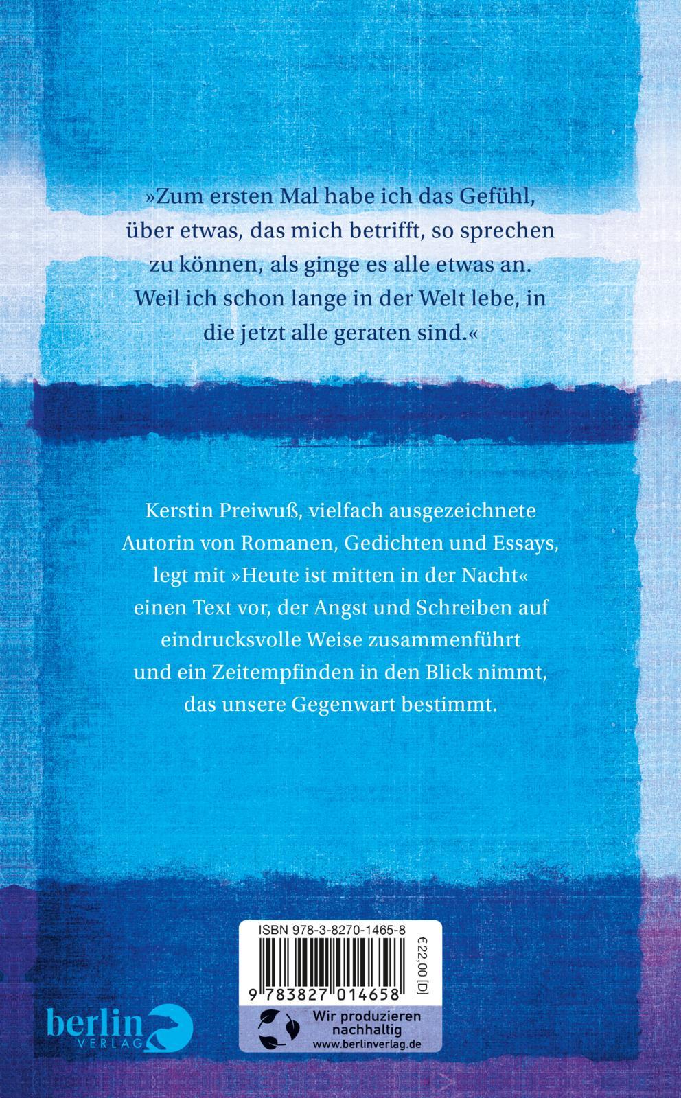Rückseitencover Heute ist mitten in der Nacht