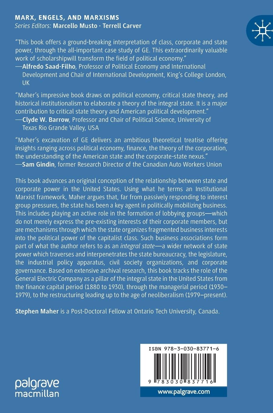 Rückseitencover Corporate Capitalism and the Integral State