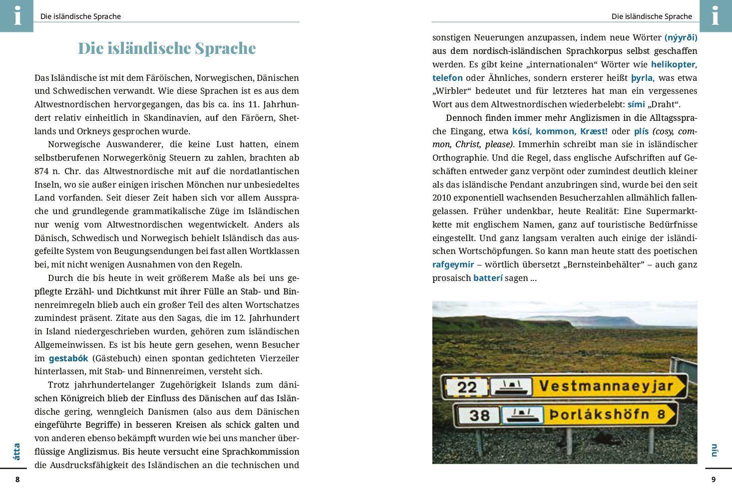 Beispielinhalt (Bild) Isländisch - Wort für Wort