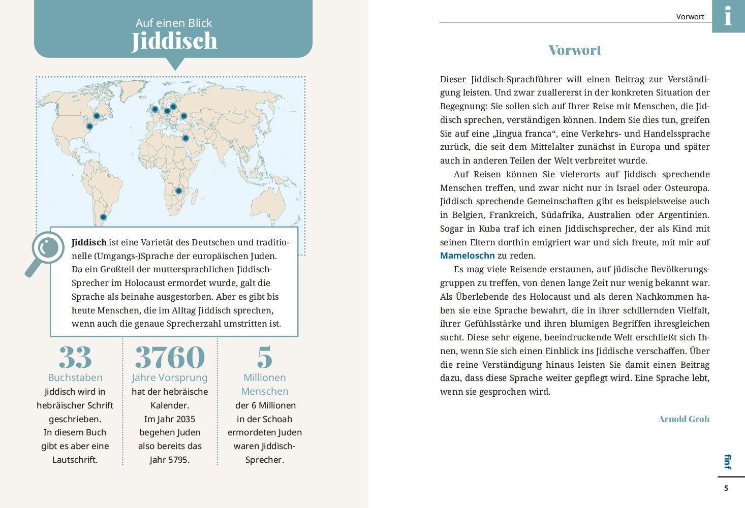 Beispielinhalt (Bild) Jiddisch - Wort für Wort