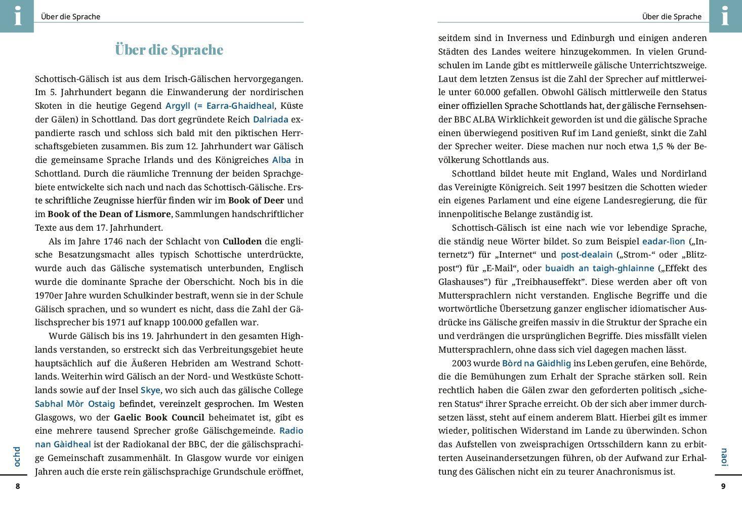 Beispielinhalt (Bild) Schottisch-Gälisch - Wort für Wort