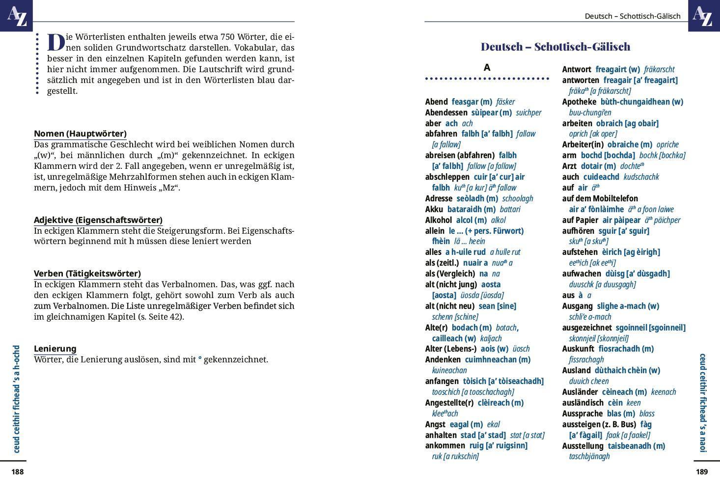 Beispielinhalt (Bild) Schottisch-Gälisch - Wort für Wort