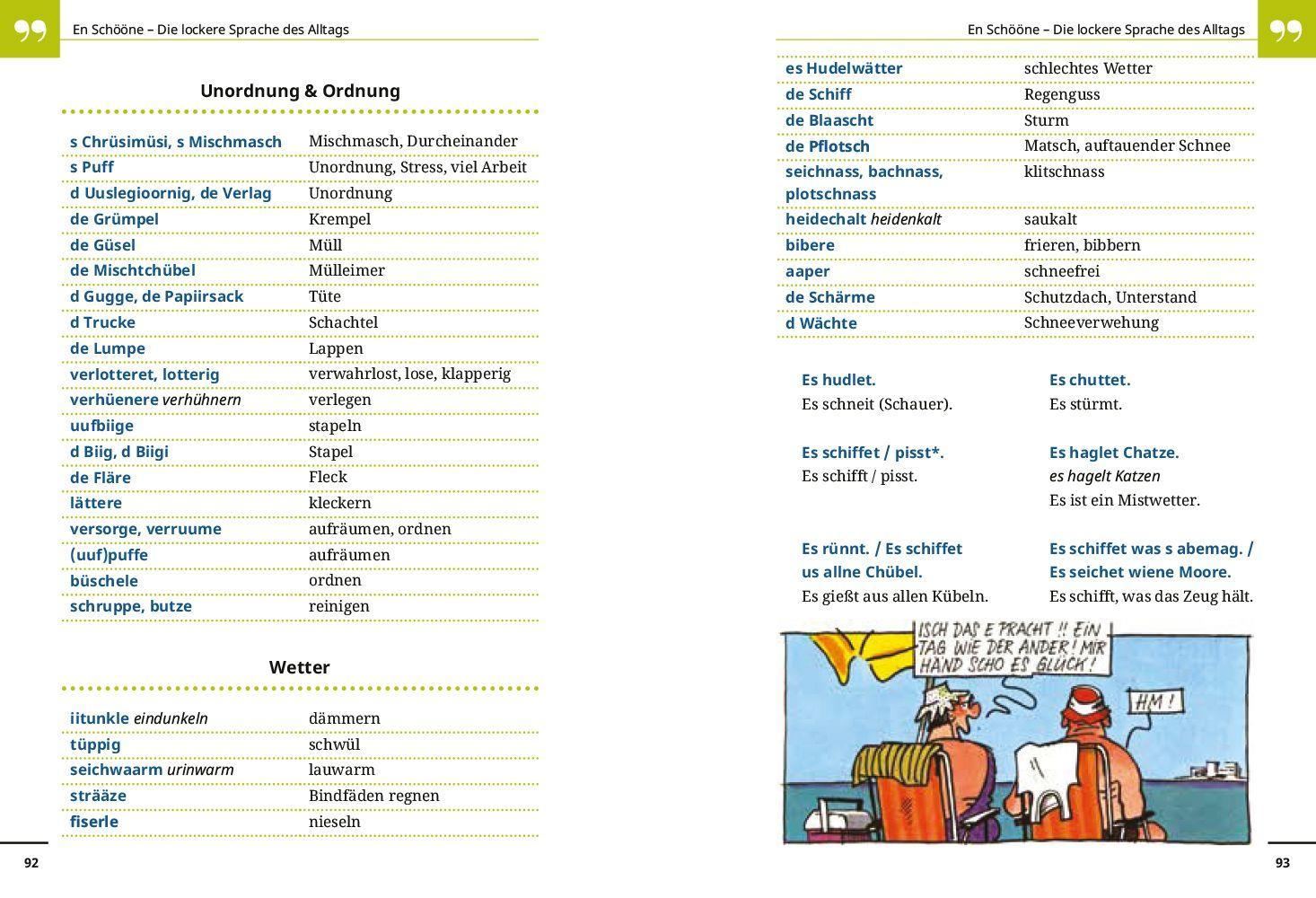 Beispielinhalt (Bild) Schwiizertüütsch - das Deutsch der Eidgenossen