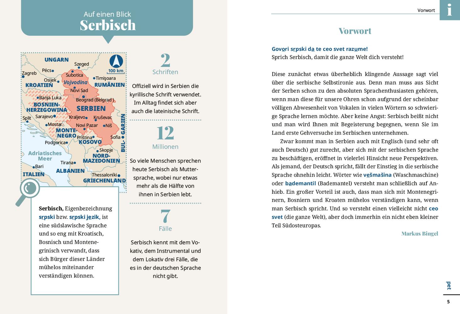 Beispielinhalt (Bild) Reise Know-How Sprachführer  Serbisch - Wort für Wort