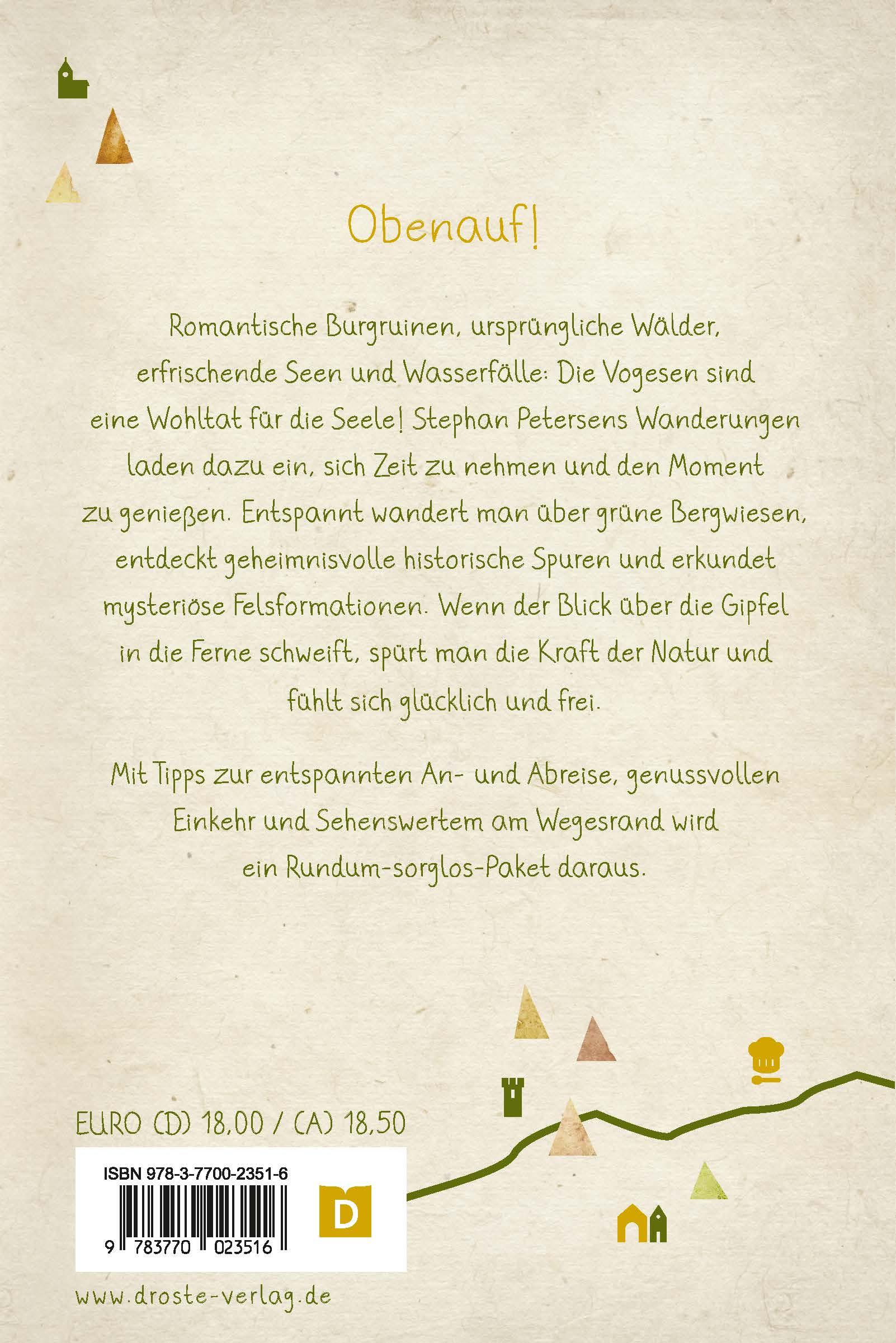 Rückseitencover Vogesen. Wandern für die Seele