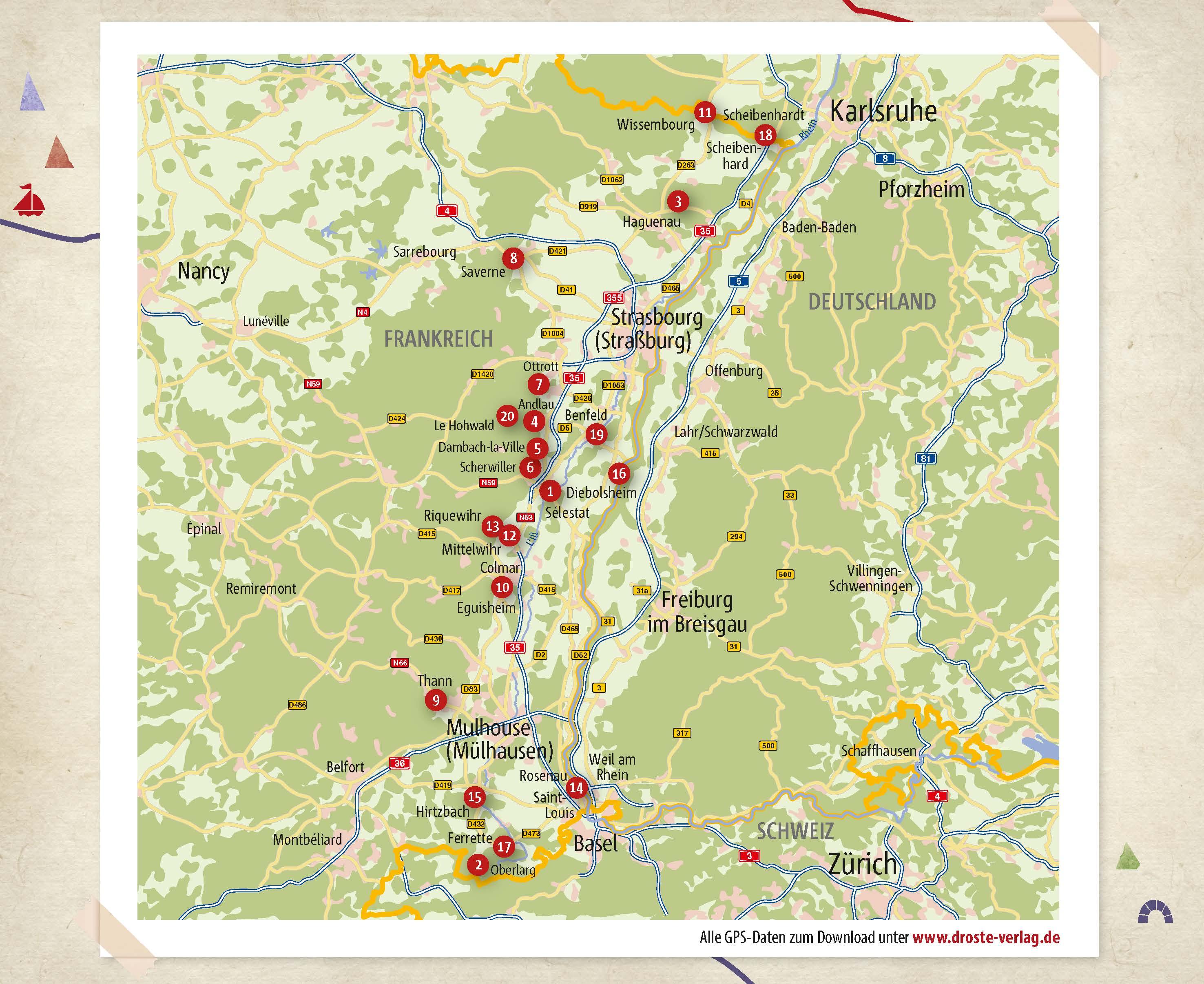 Beispielinhalt (Bild) Elsass. Wandern für die Seele