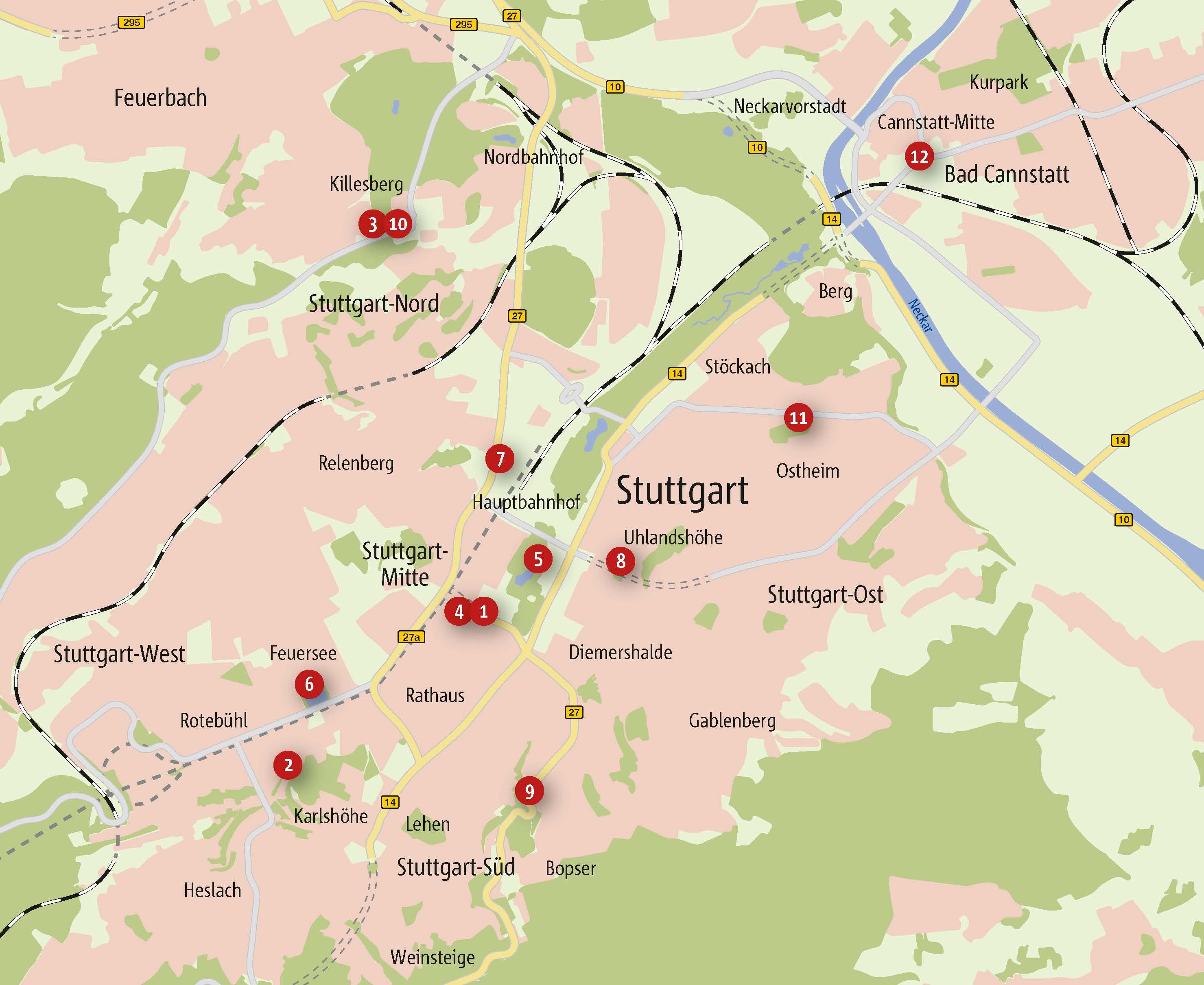 Beispielinhalt (Bild) Zu Fuß durch Stuttgart
