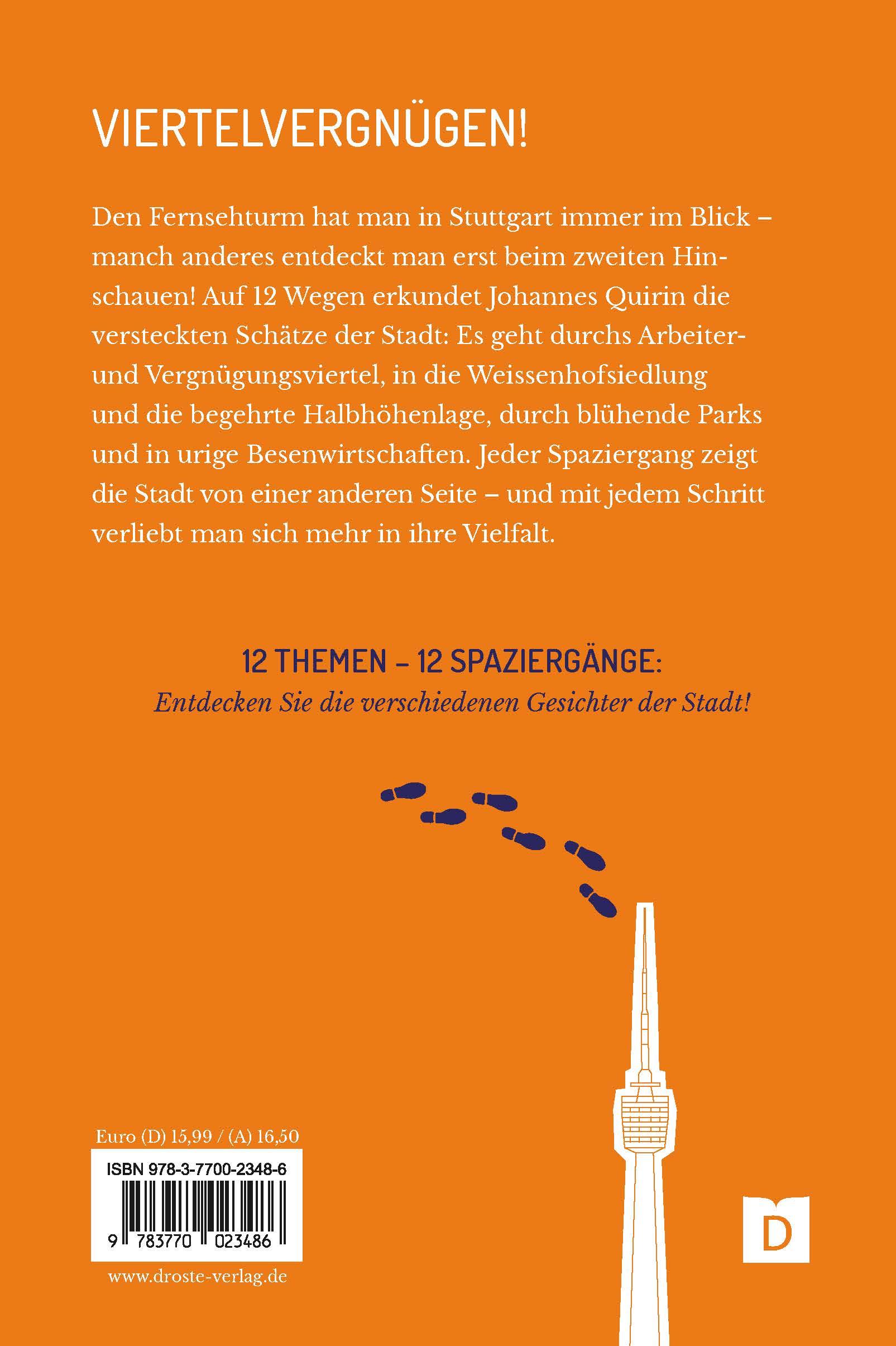 Rückseitencover Zu Fuß durch Stuttgart